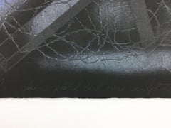 Tumbleweed, James Rosenquist neon blue barbed wire sculptural lithograph drawing