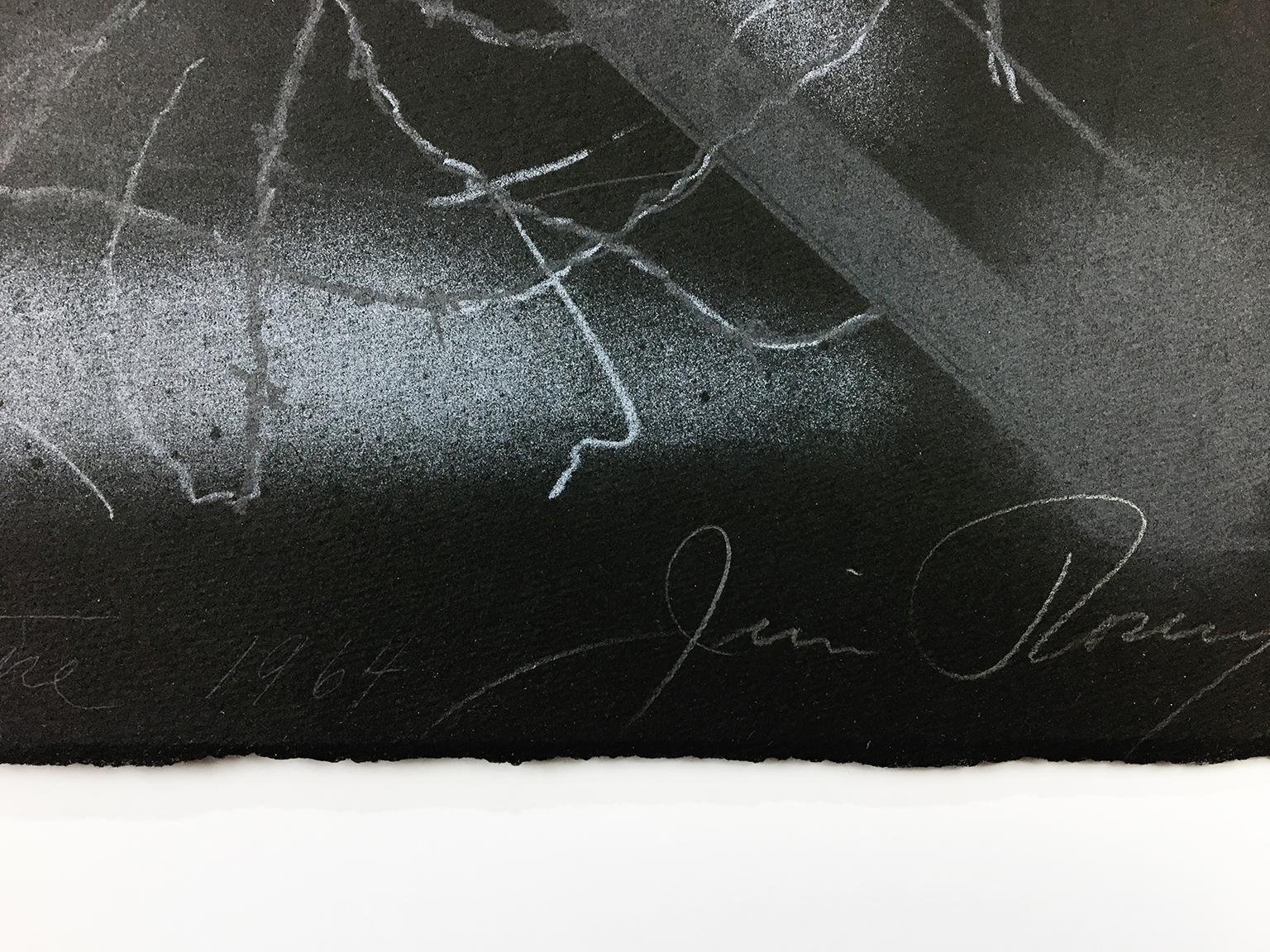 Tumbleweed, James Rosenquist neon blue barbed wire sculptural lithograph drawing For Sale 4