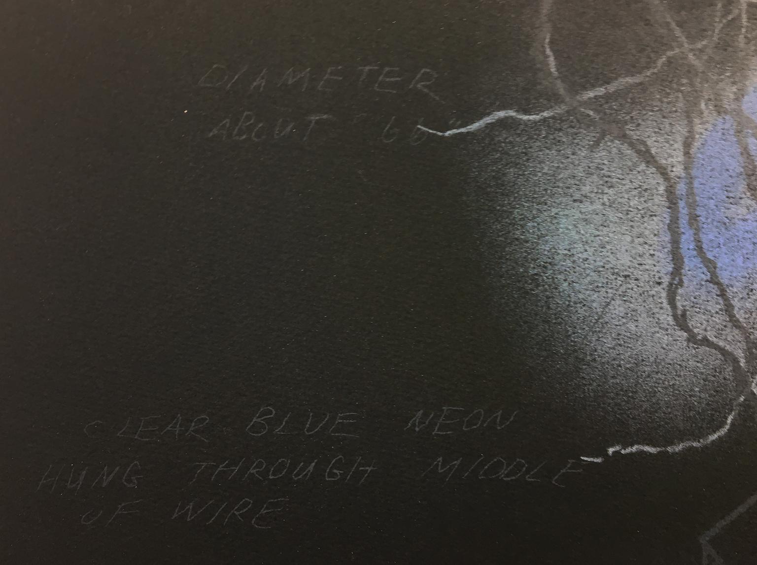 Tumbleweed, James Rosenquist neon blue barbed wire sculptural lithograph drawing For Sale 6