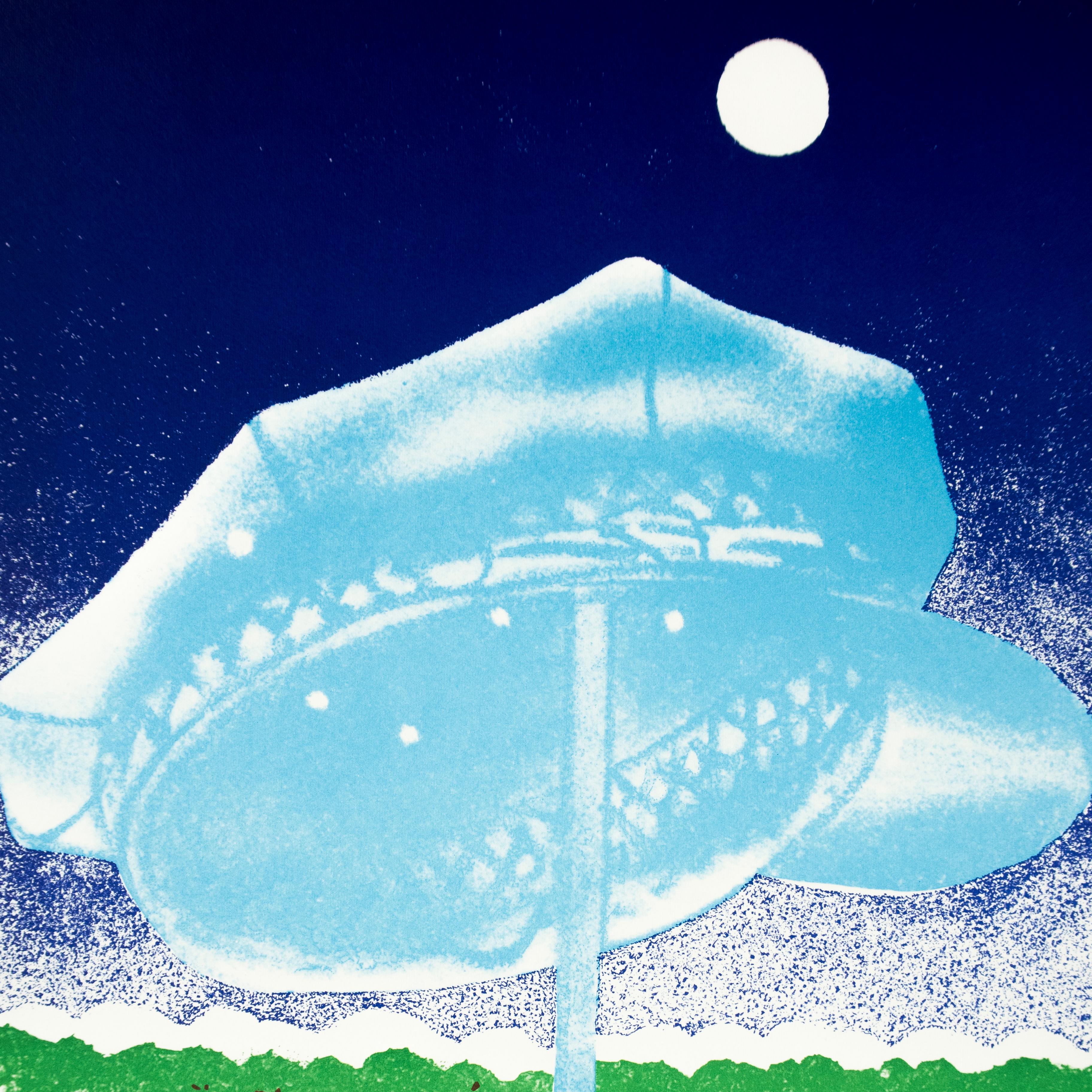 James Rosenquist Vintage Poster: Galleria del Milione 1972 full moon landscape 2