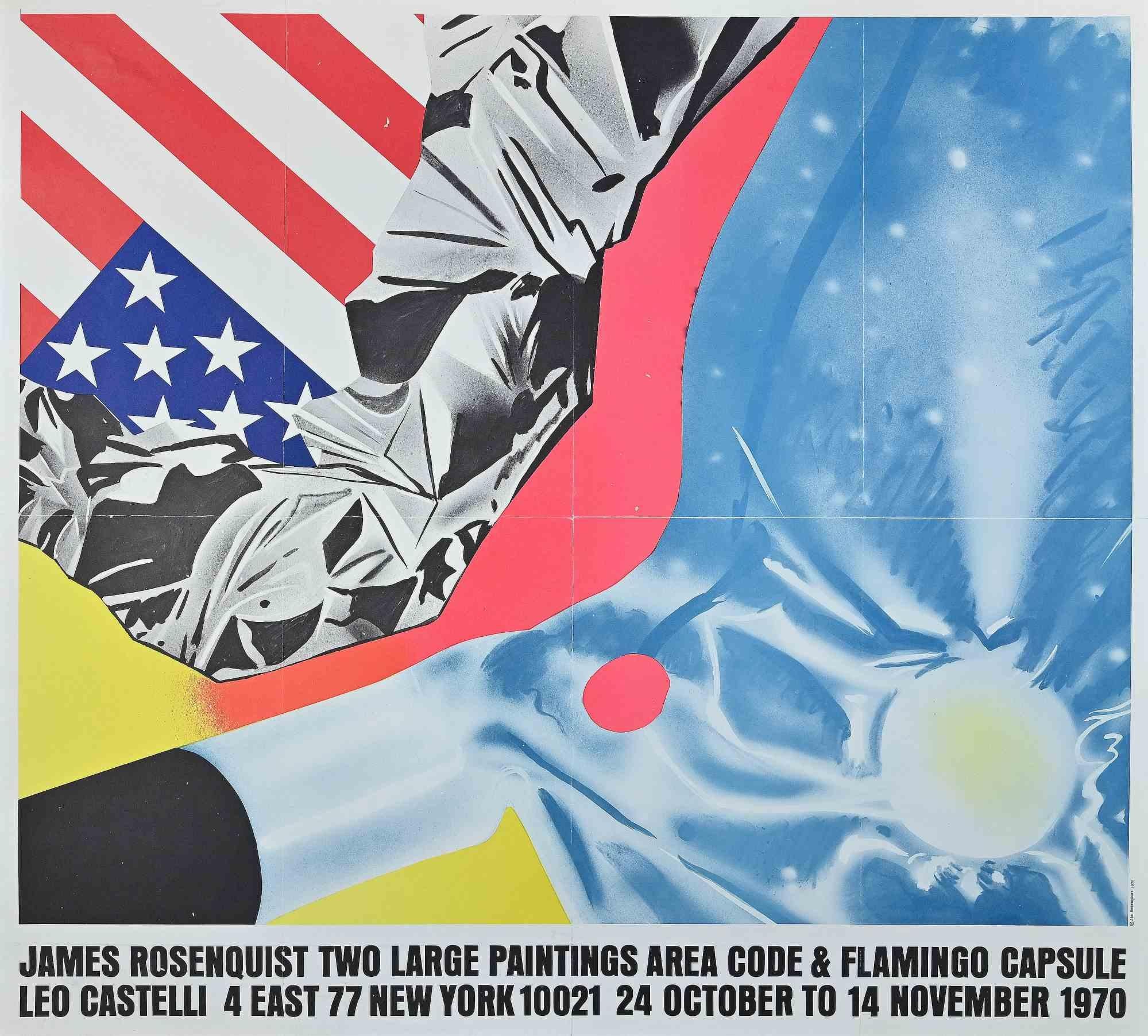 James Rosenquist Abstract Print - Vintage Rosenquist Exhibition Poster - 1970