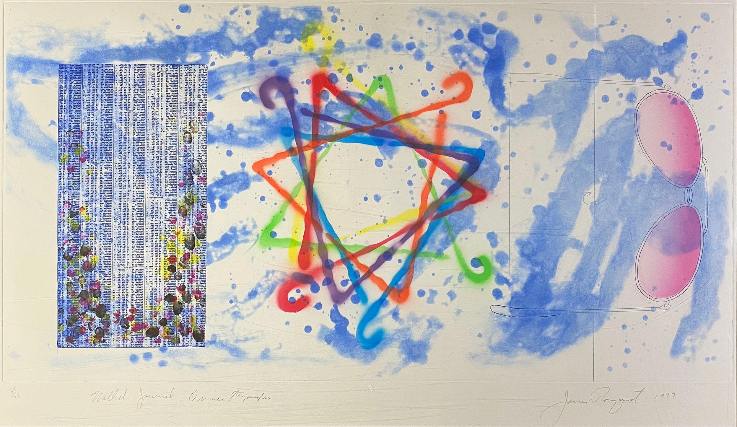 Abstract Print James Rosenquist - UNIQUES ROBE DE BIJOUX DE DRAPEAU, TRIangLES DE DRAPEAU