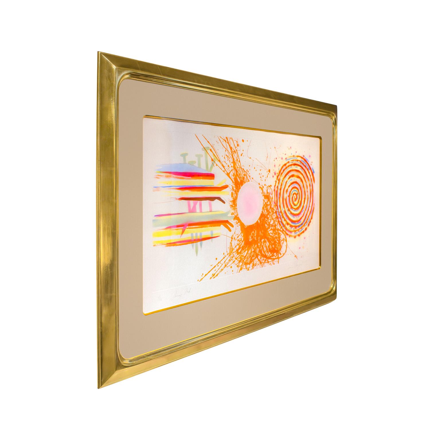 Mid-Century moderno James Rosenquist Acquaforte vibrante 