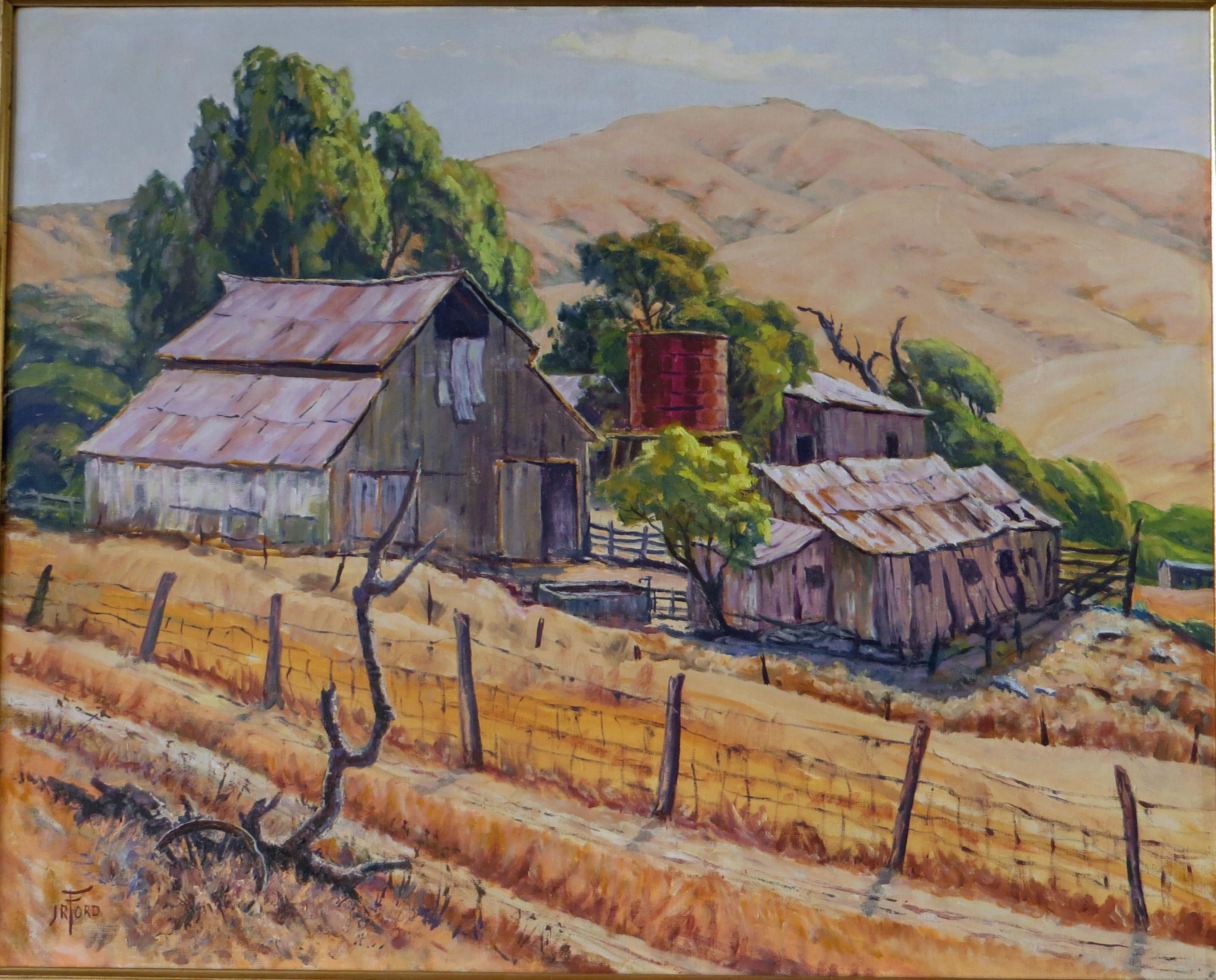 James Russell Ford Landscape Painting –  Rancho El Camino im Sommer