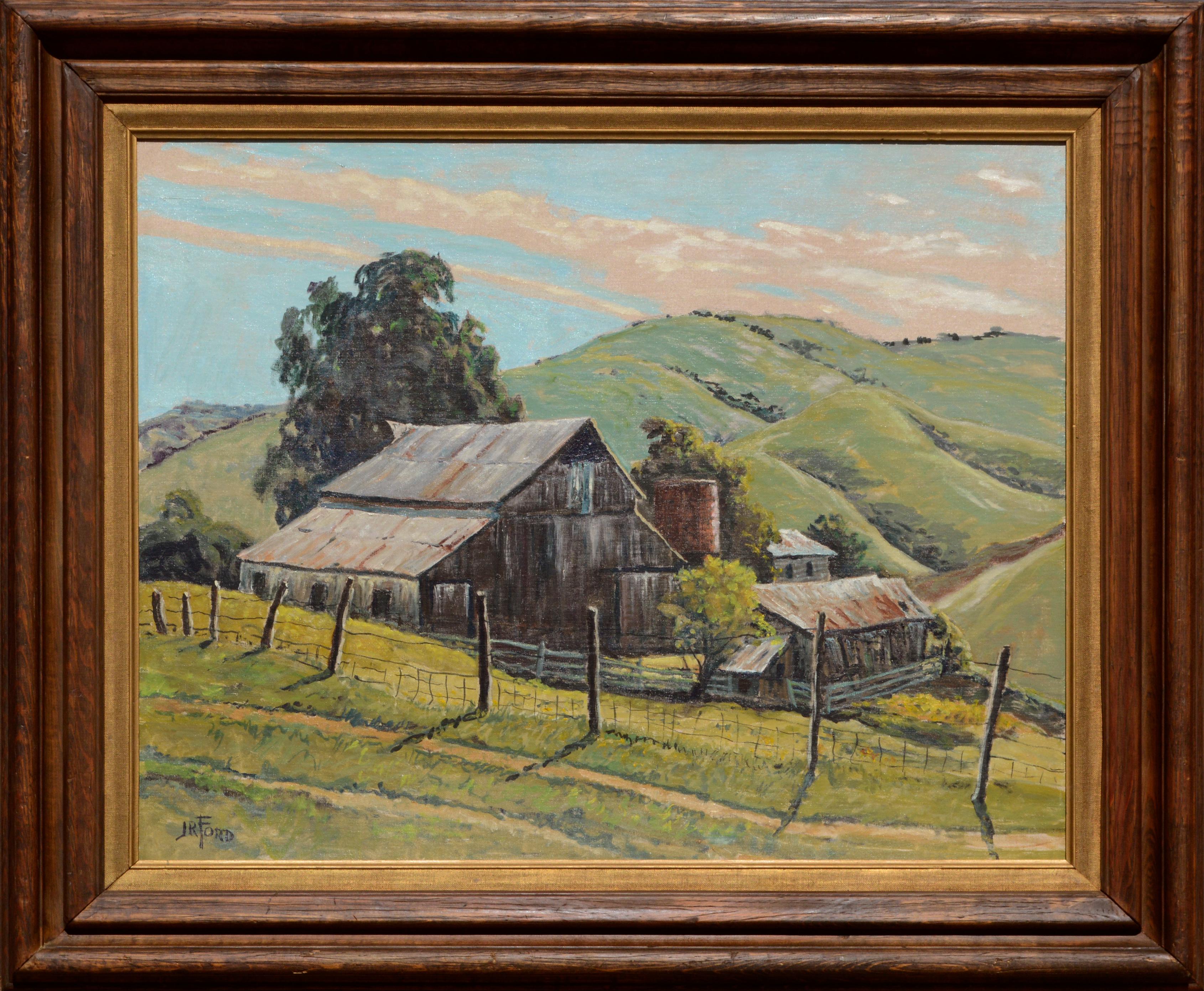 Mid Century Rustic Farmhouse Landscape, "Rancho El Camino" 