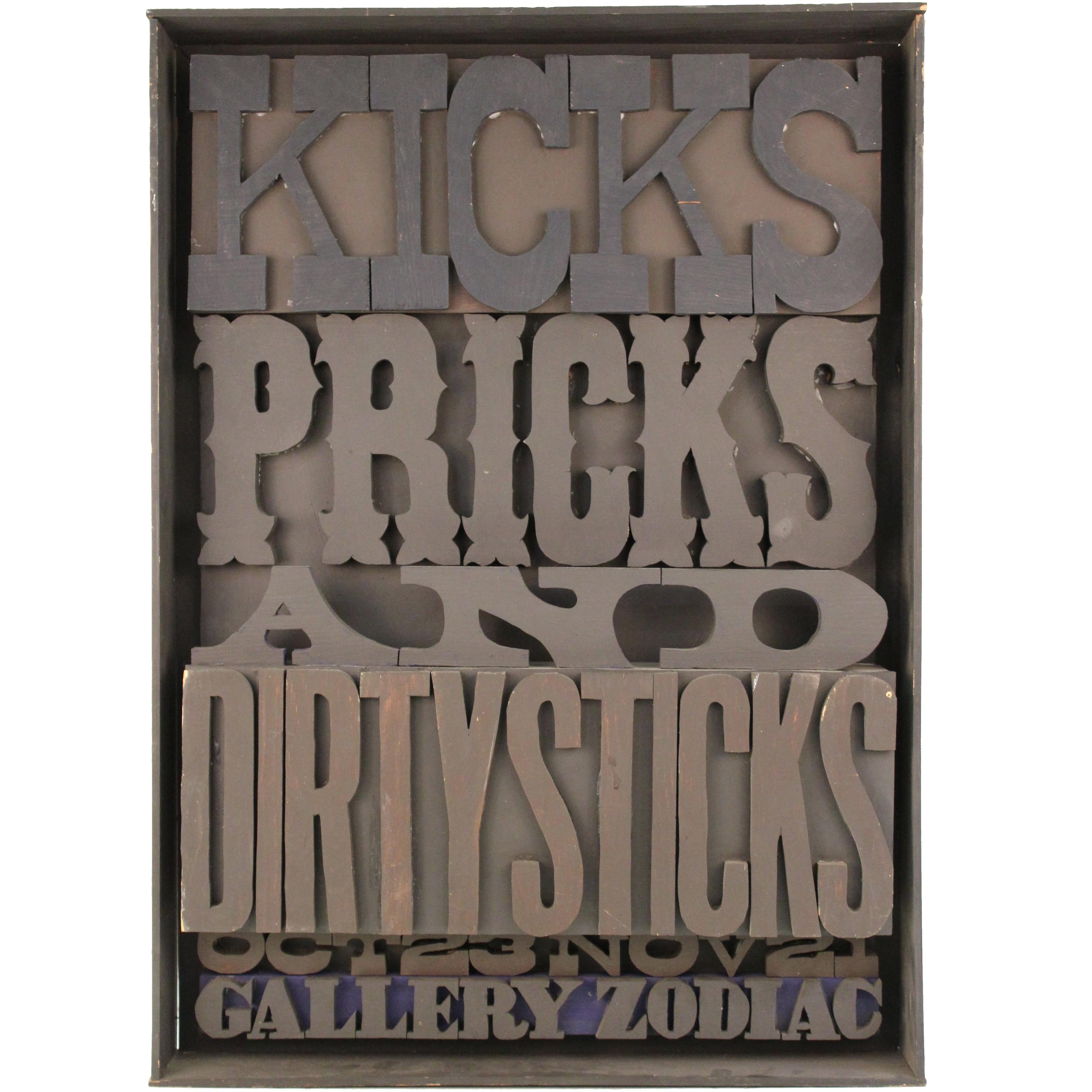 James Russell Gallery Zodiac 'Scorpio' Constructed Wood Sign For Sale