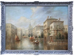 Italian Venetian Canal Scene in Early Morning 