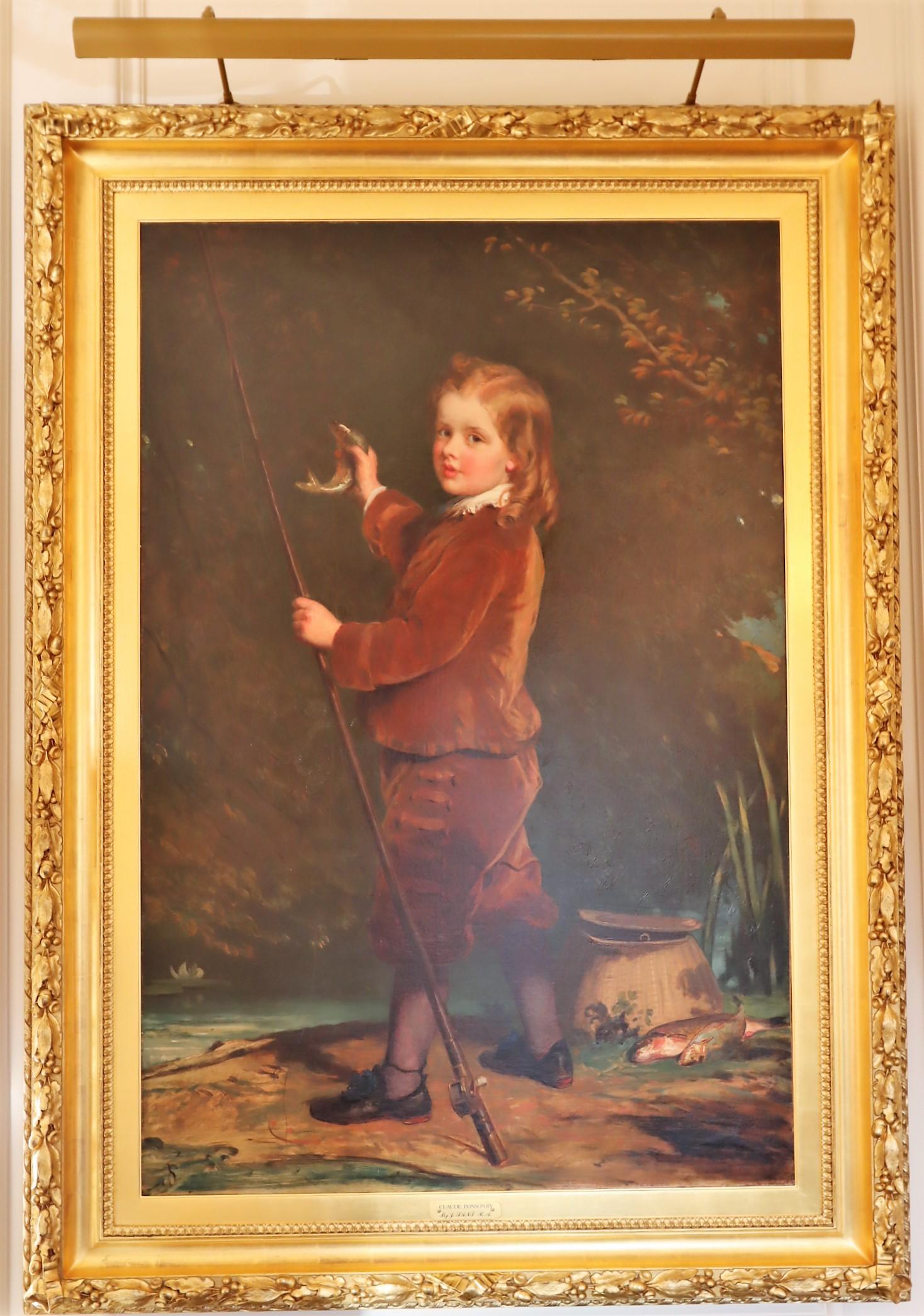 'Claude Posonby' Boy Fishing - Painting by James Sant