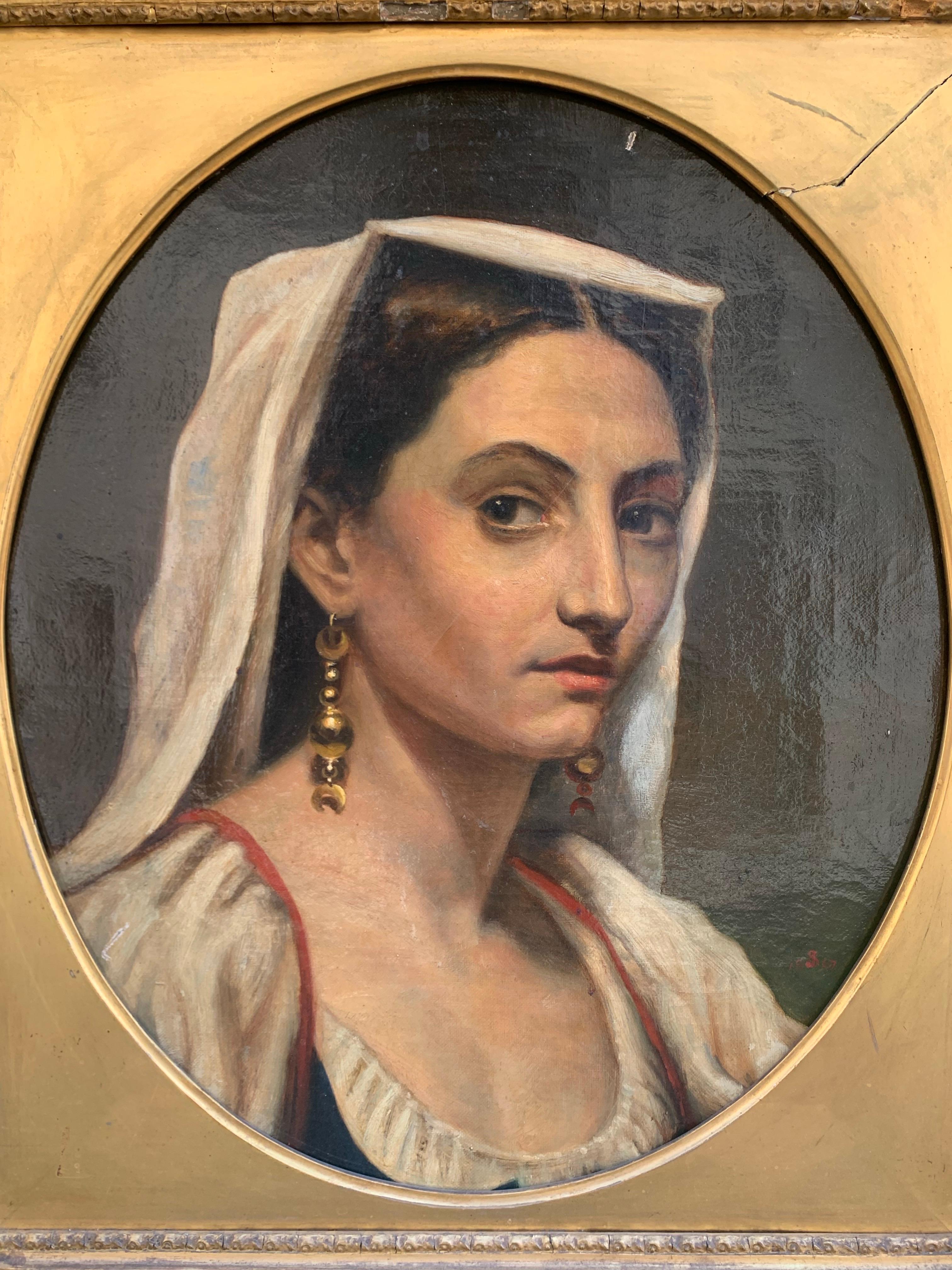 Italian Woman With Coral Necklace And Ciociaria Costume. James Sant (1820-1916) 1