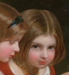 The Pet Bullfinch, A Portrait of Two Children by James Sant 19th / 20th Century