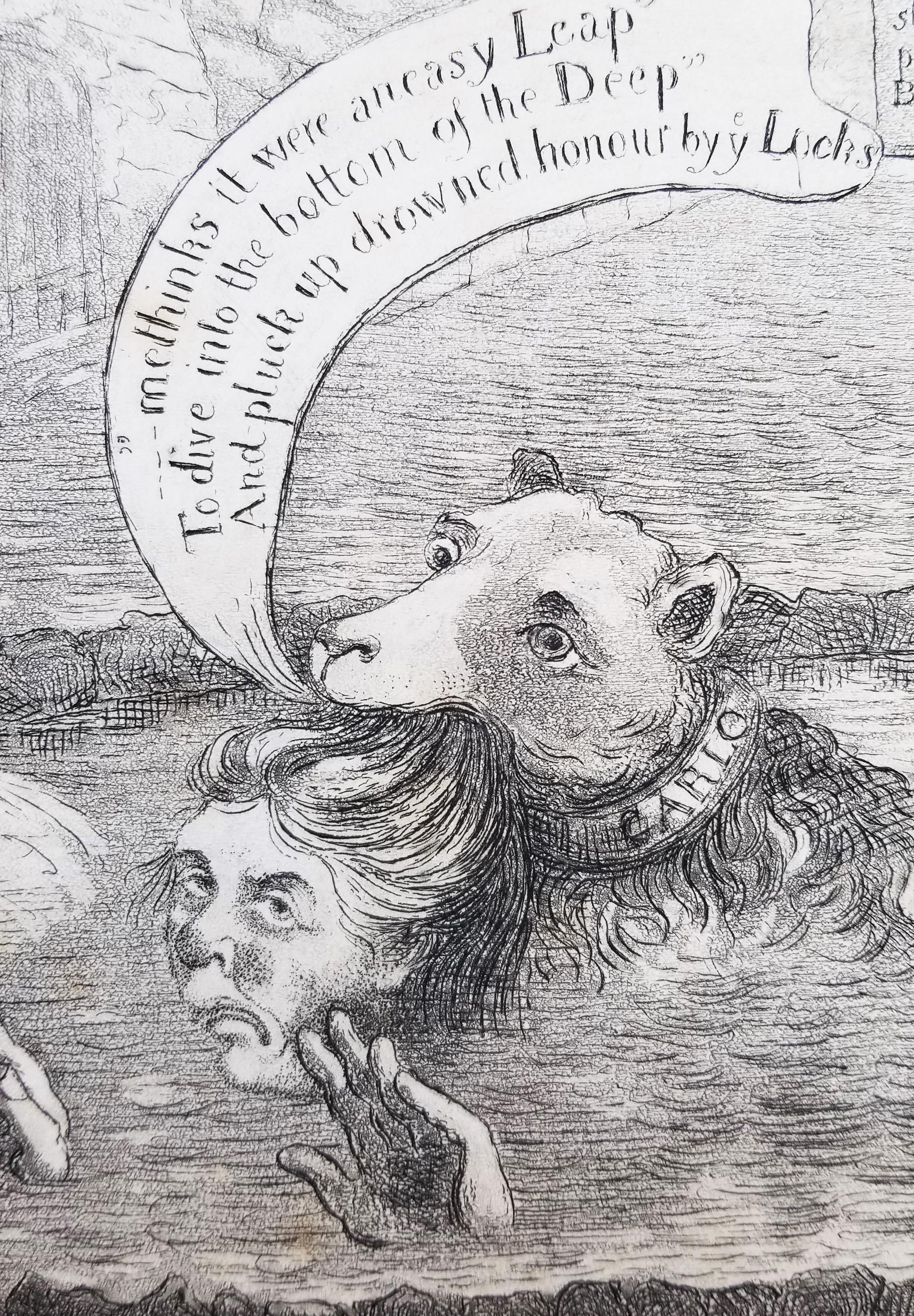 The Manager and his Dog /// Caricature Cartoonist British Humor Satire Etching For Sale 5