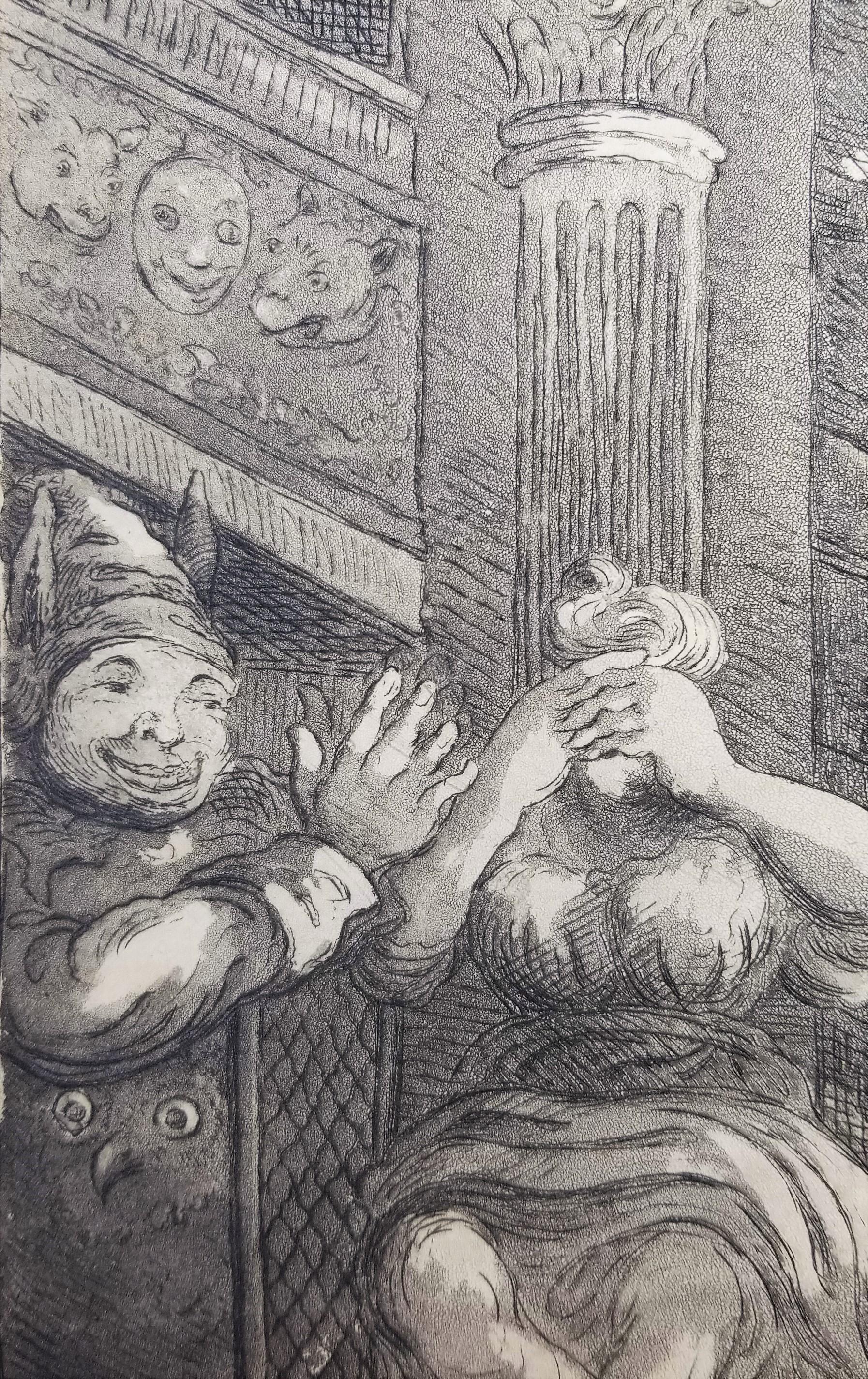 The Manager and his Dog /// Caricature Cartoonist British Humor Satire Etching For Sale 7