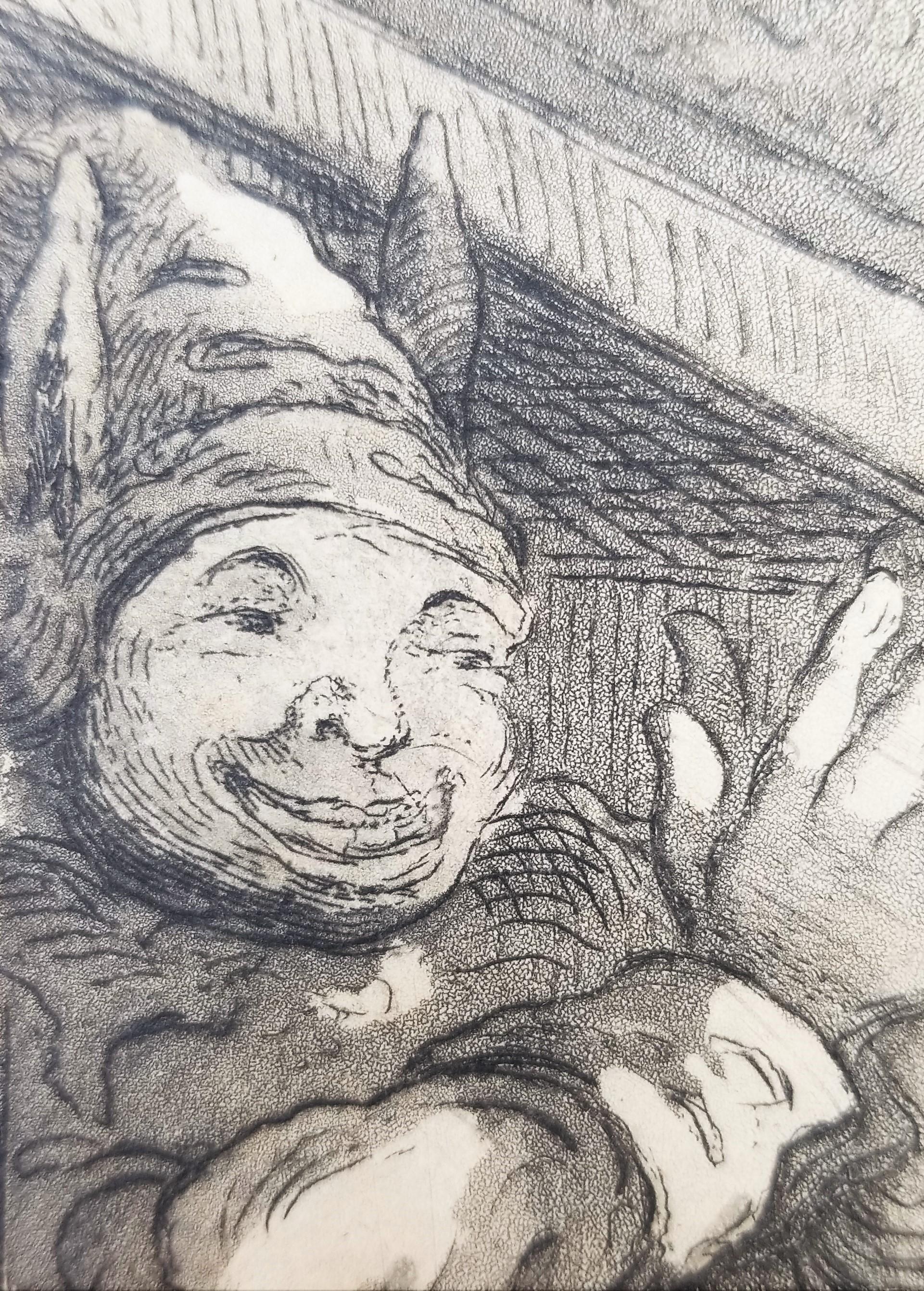 The Manager and his Dog /// Caricature Cartoonist British Humor Satire Etching For Sale 8