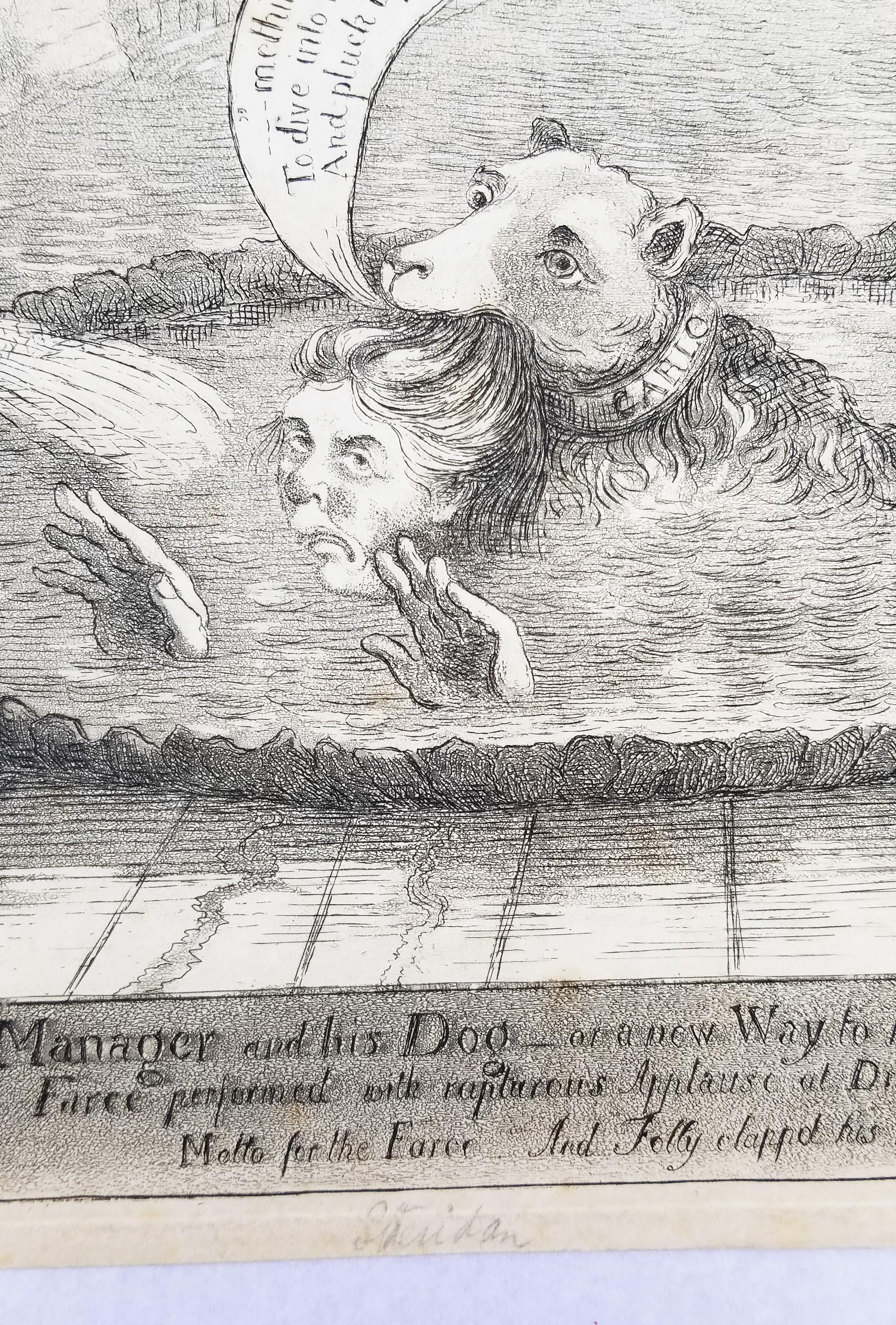 The Manager and his Dog /// Caricature Cartoonist British Humor Satire Etching For Sale 4