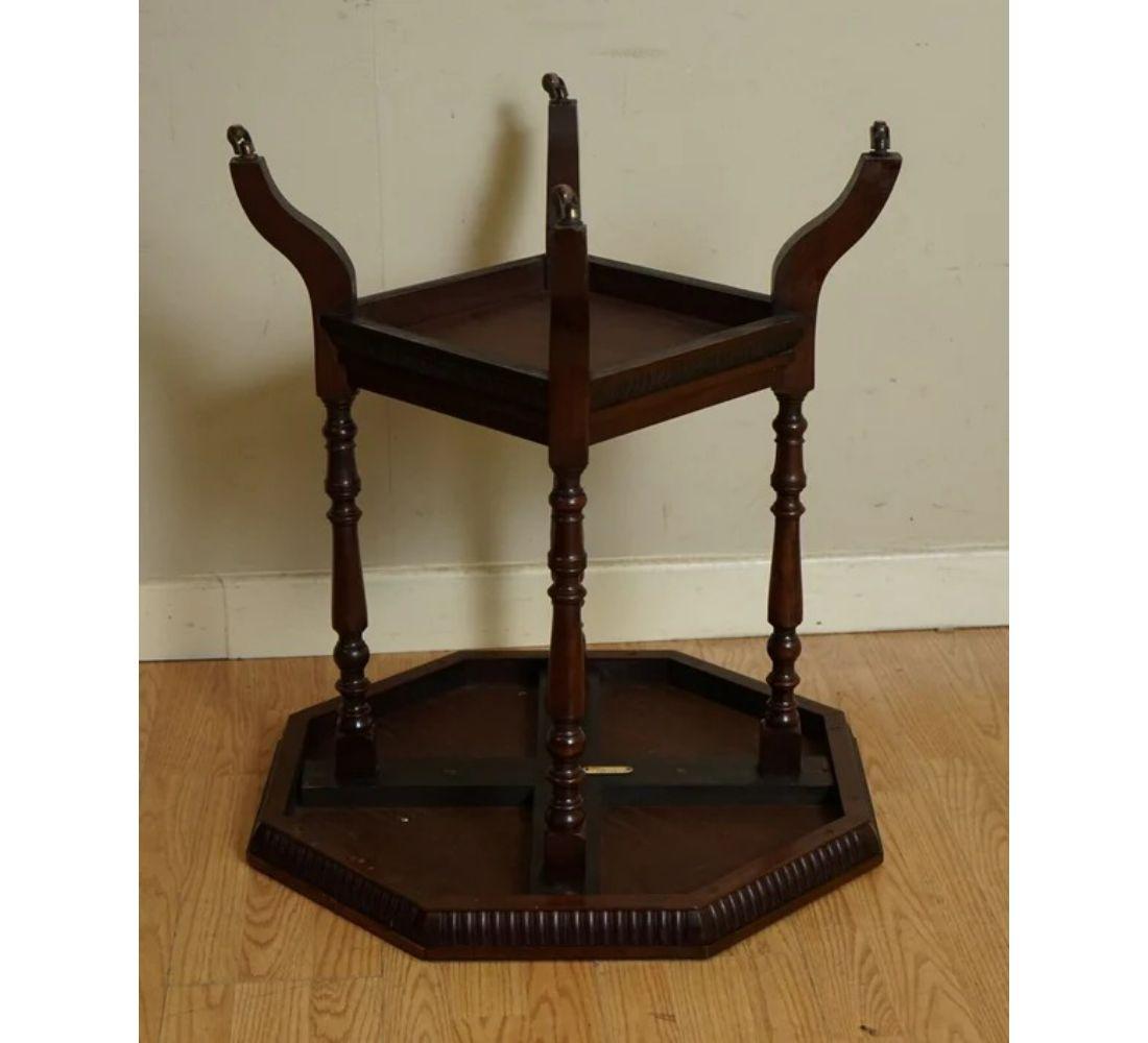 James Schoolbred Antique Arts & Crafts Octagonal Occasional Side End Table For Sale 4