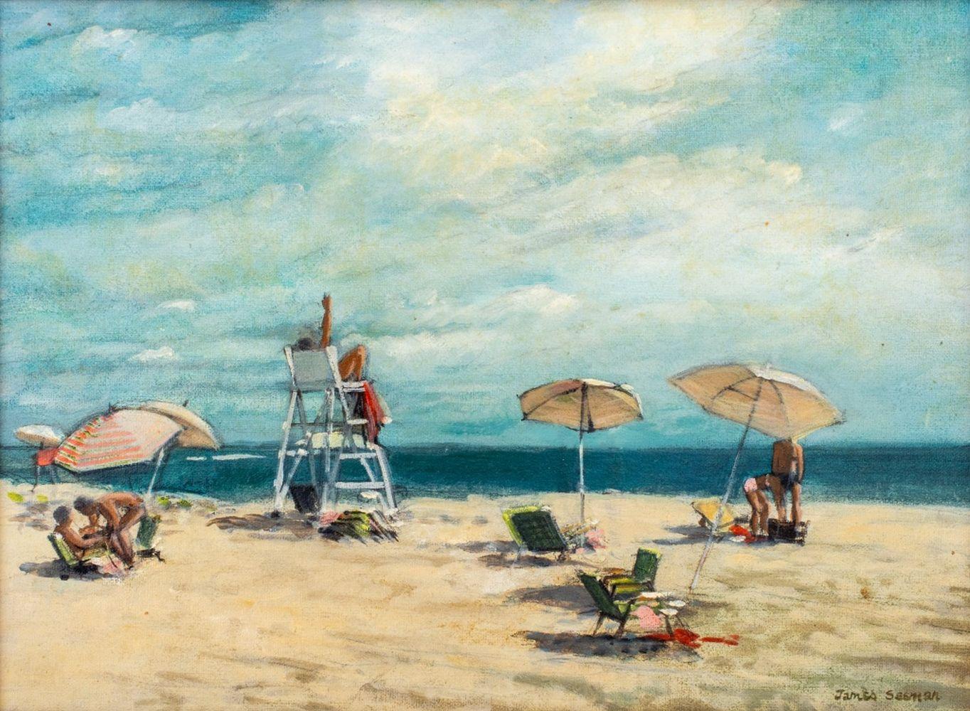Strand-Szene – Painting von James Seeman