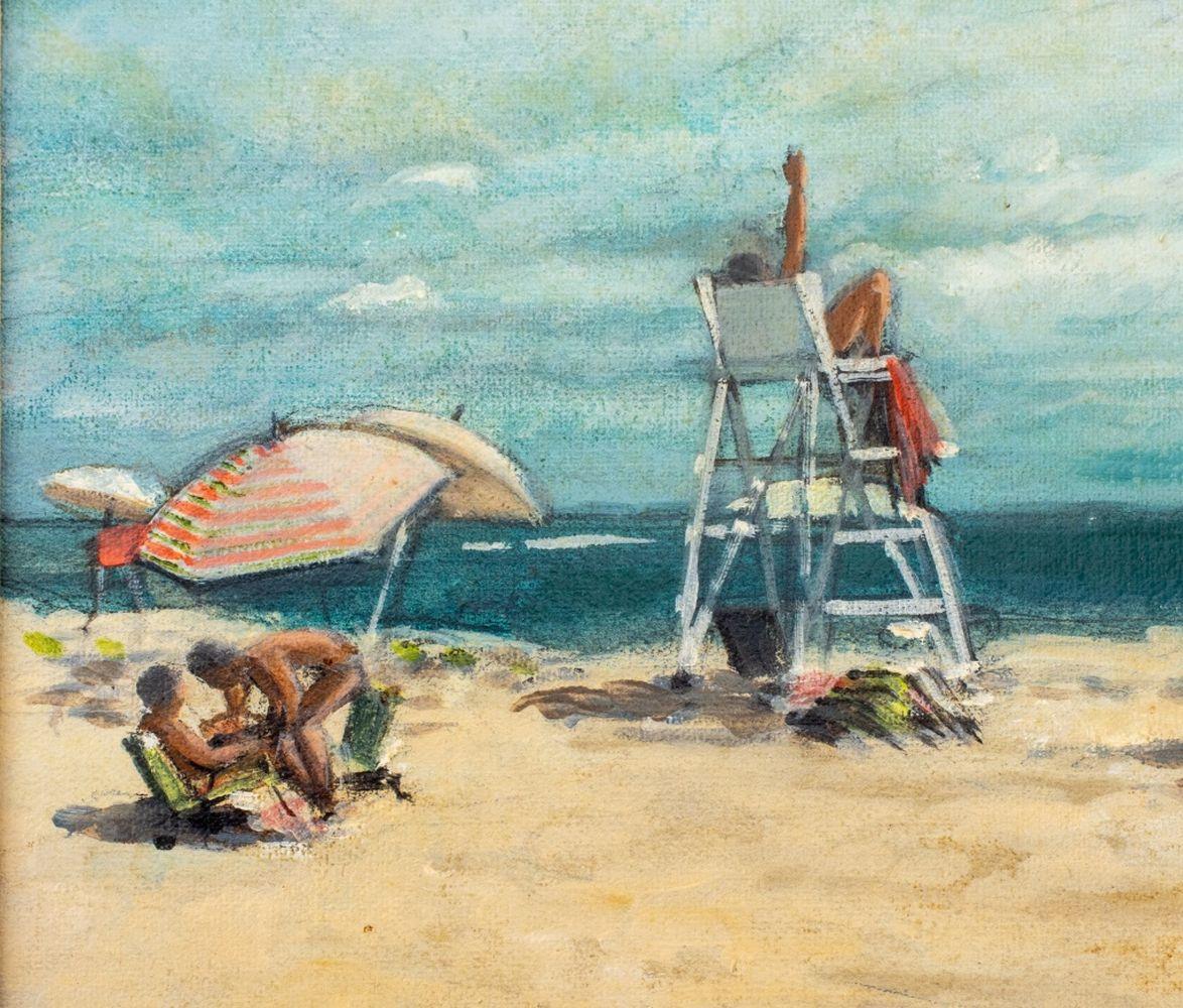 Strand-Szene (Impressionismus), Painting, von James Seeman