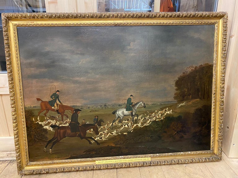 'Sir William Jolliffe's Hounds' - The Hunt in full cry - Painting by James Seymour