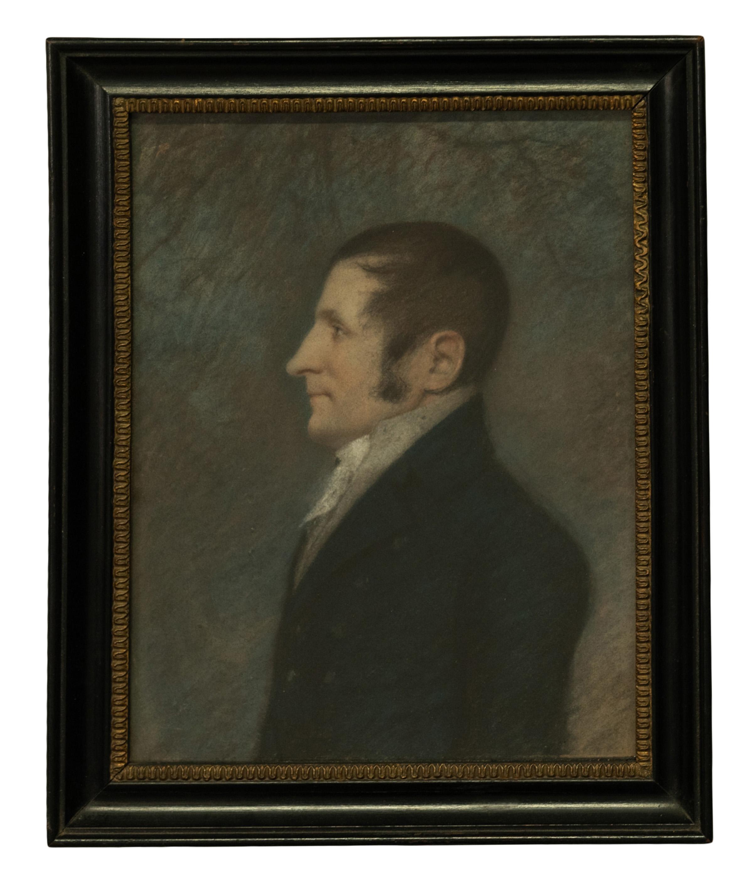 Portrait Painting de James Sharples - Revolución Americana Retrato Político Histórico Pintura General William Lyman