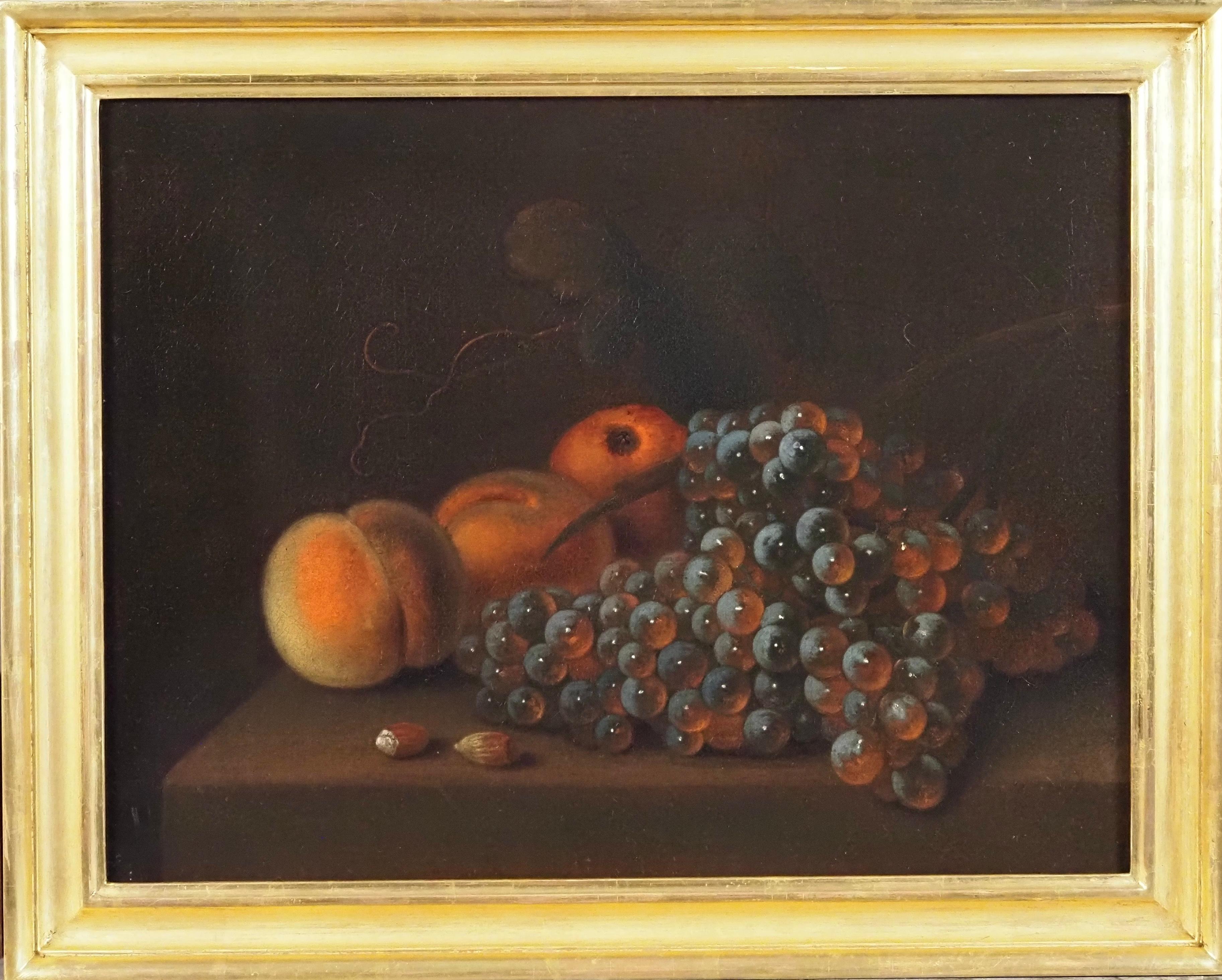 Still-Life Painting James Shaw - Nature morte de fruits et de noix
