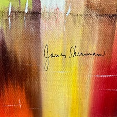 James Sherman (American, 1906–1989) Abstract Urban Cityscape Painting
