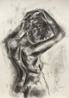 'Remember' and 'Forgiven', Two Drawings, Charcoal on Paper