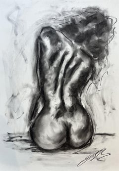 James Shipton - 'Remember' and 'Forgiven', Two Drawings, Charcoal on Paper 'Remember' and 'Forgiven', Two Drawings, Charcoal on Paper