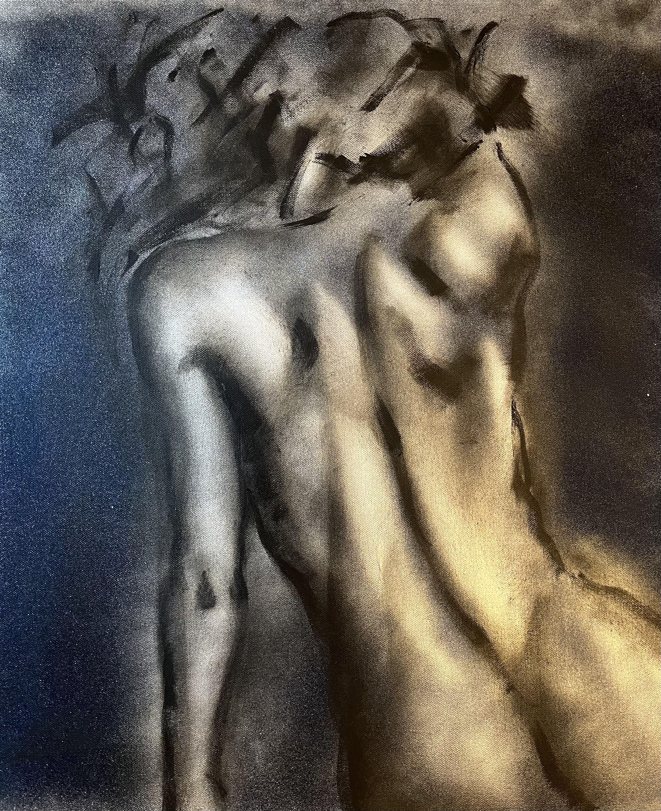 Natura umana, Pittura, Olio su tela - Painting di James Shipton