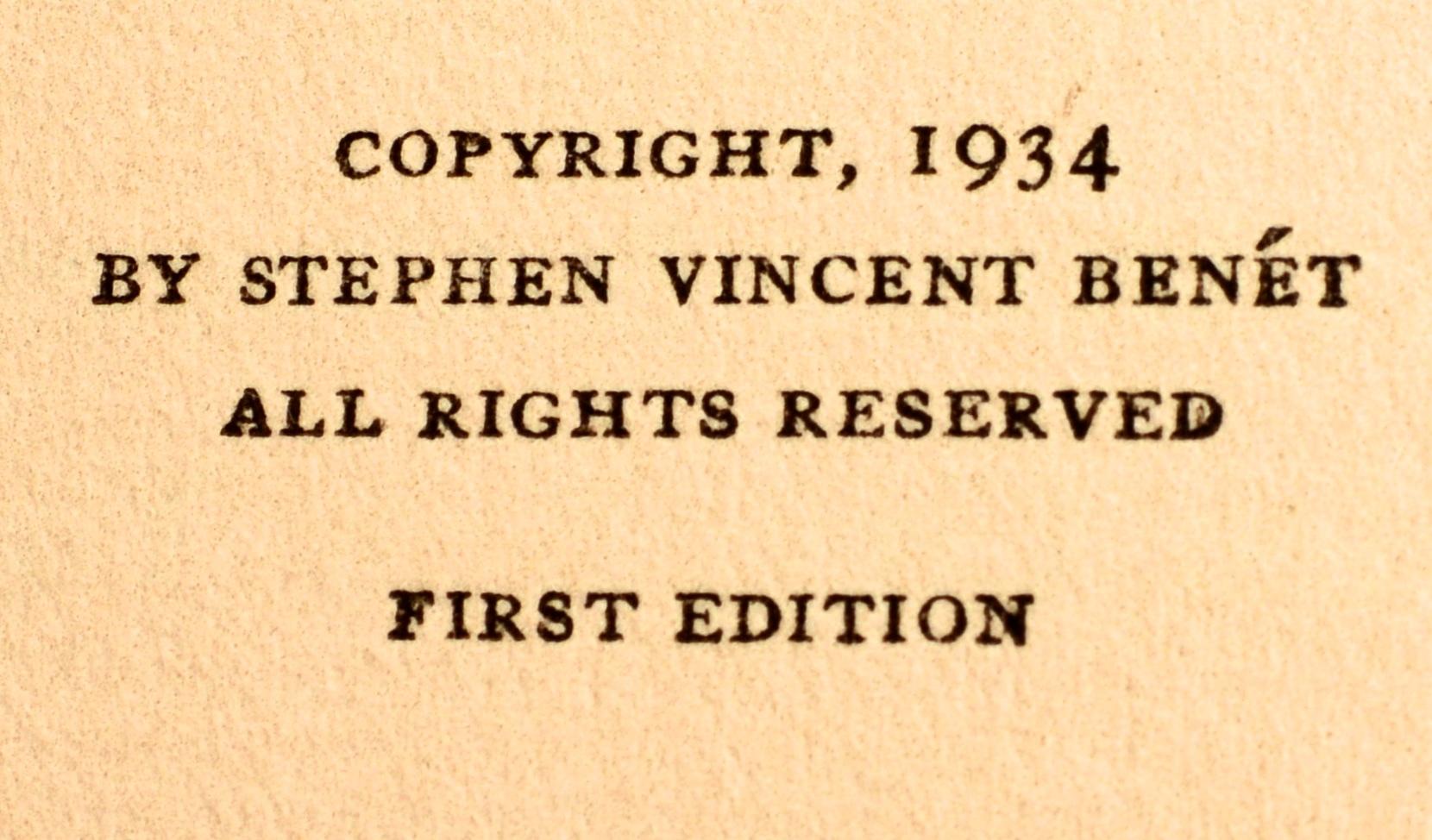 James Shore's Daughter by Stephen Vincent Benét, Signed & Numbered #3/307 1st Ed For Sale 1