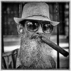 El Barbudo by James Sparshatt. Silver Gelatin Print with Wooden Frame, 2002