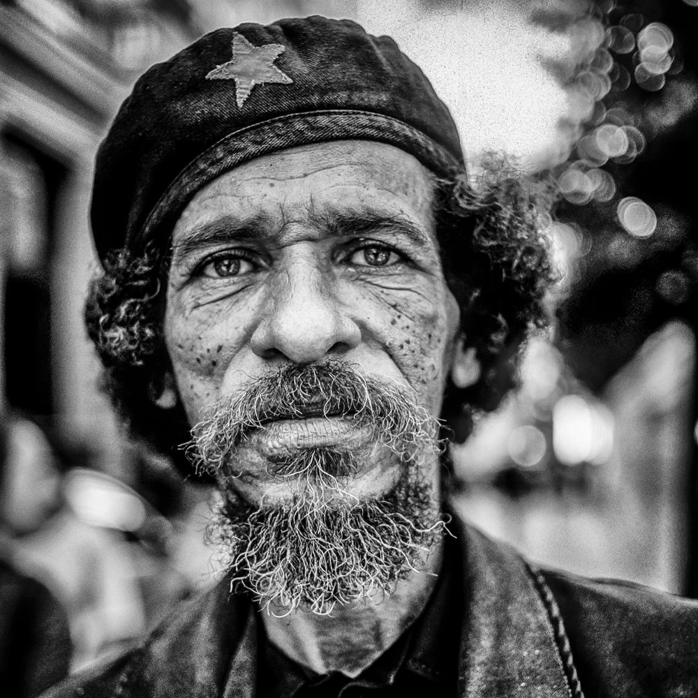 El Revolucionario by James Sparshatt. Black and white portrait from Cuba. 2000 For Sale 1