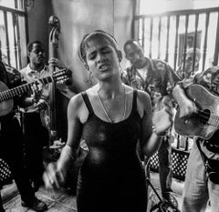 Havana Café by James Sparshat, Framed Palladium Platinum Photograph