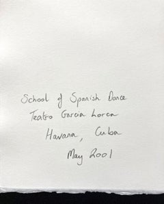 Reflecciones by James Sparshatt. Photo of dancer in mirror. Platinum Print.