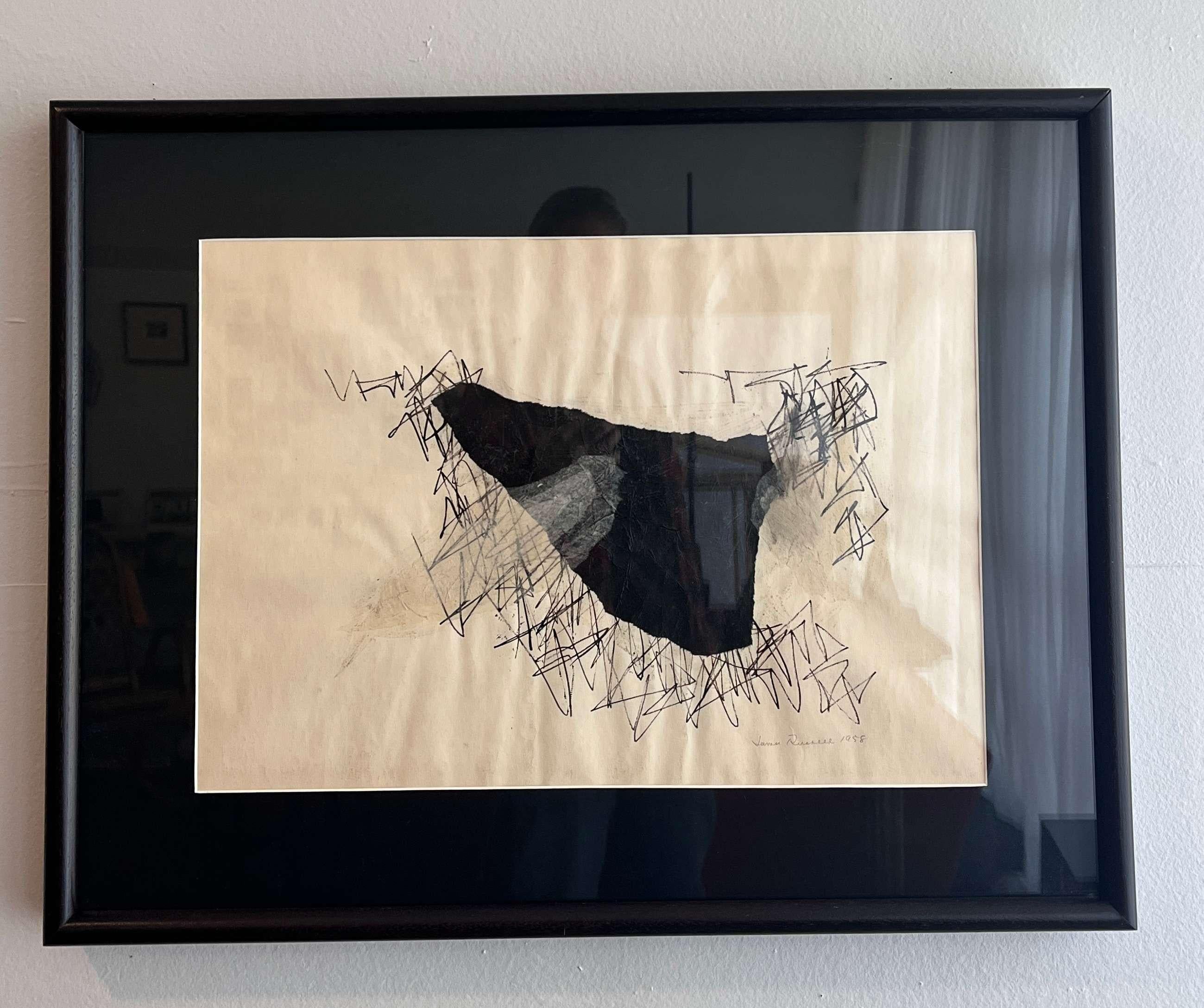 1958 Collage à l'encre 