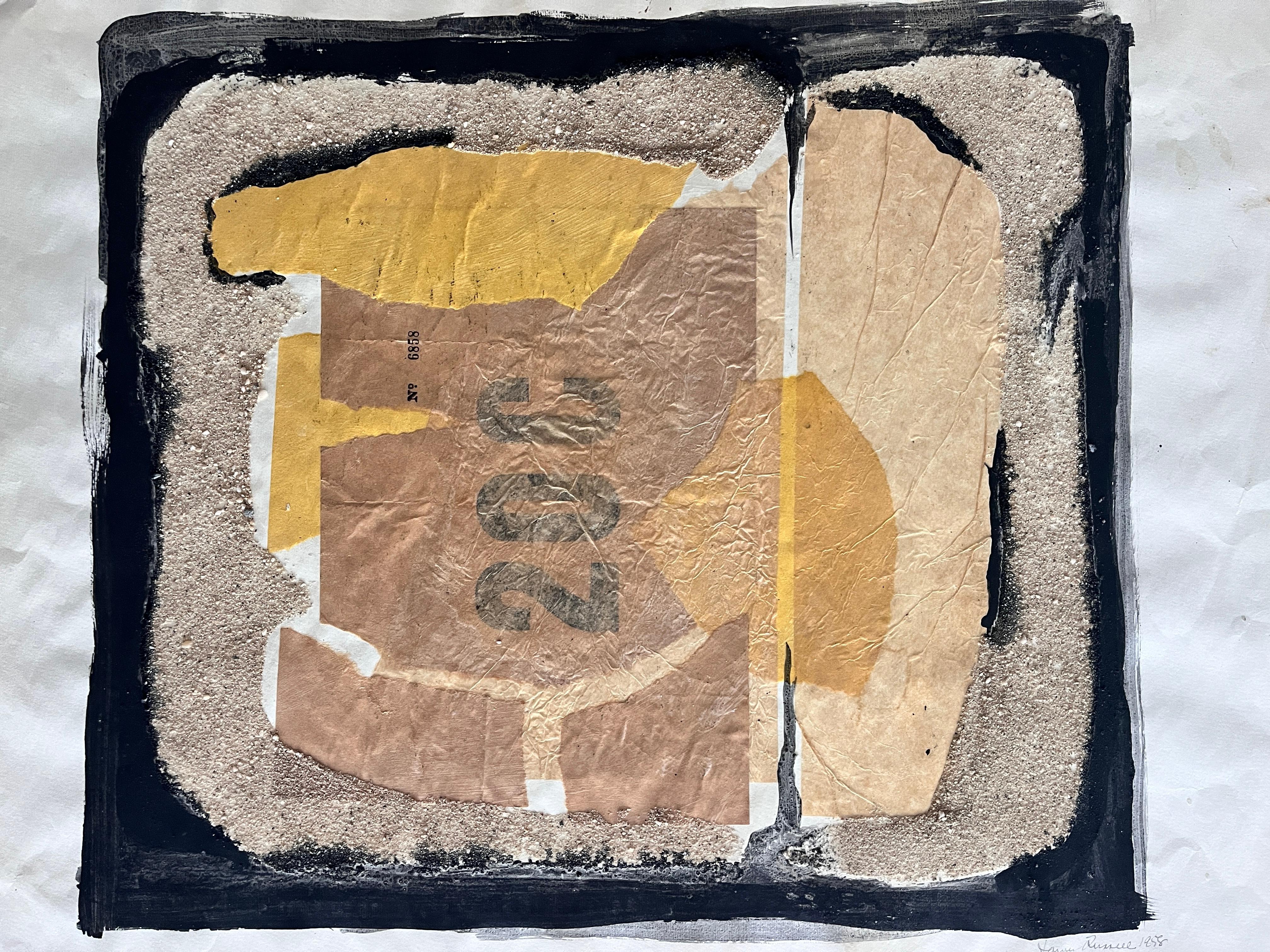 1958 Collage astratto a tecnica mista 