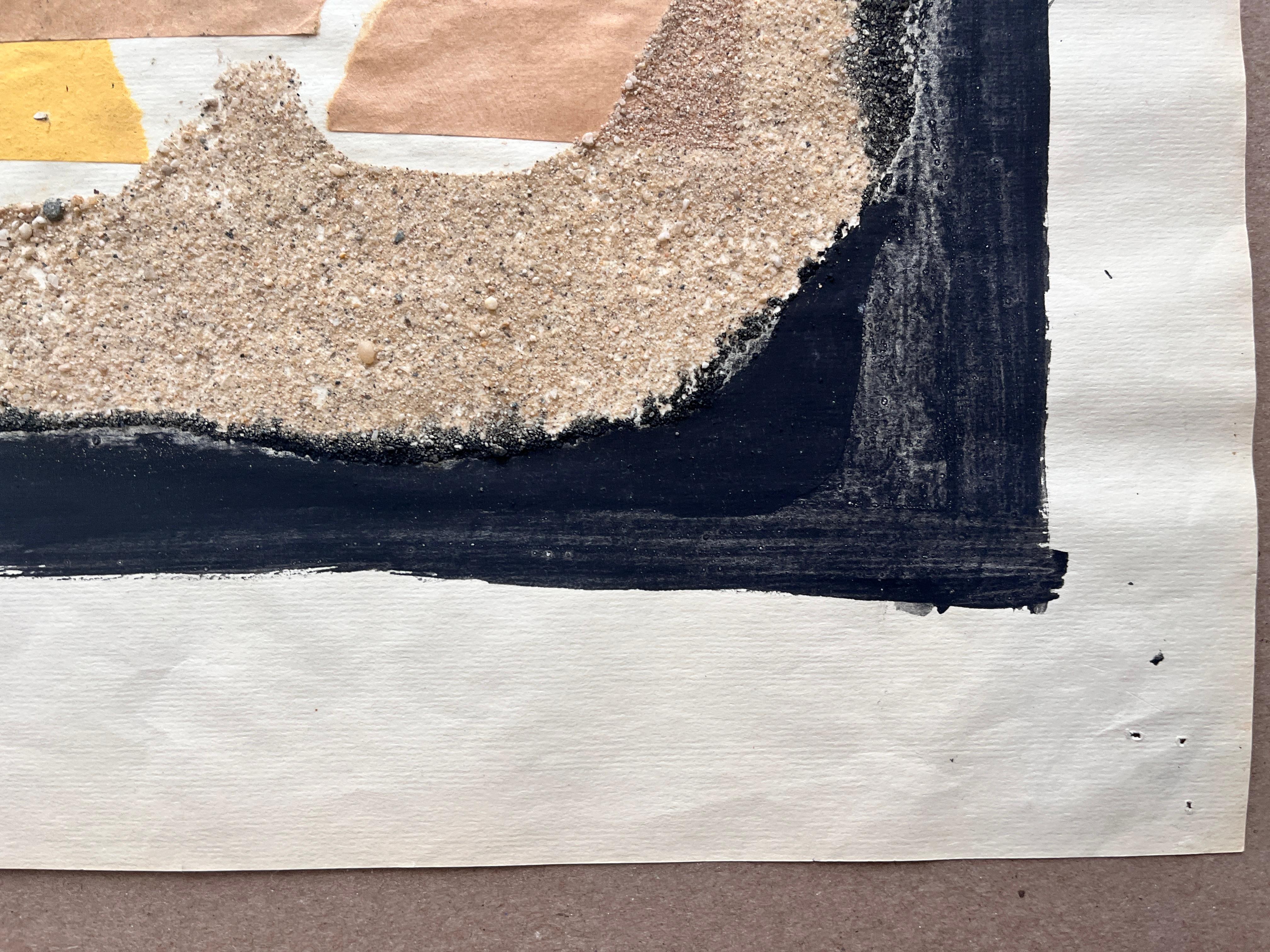 1958 Collage astratto a tecnica mista 