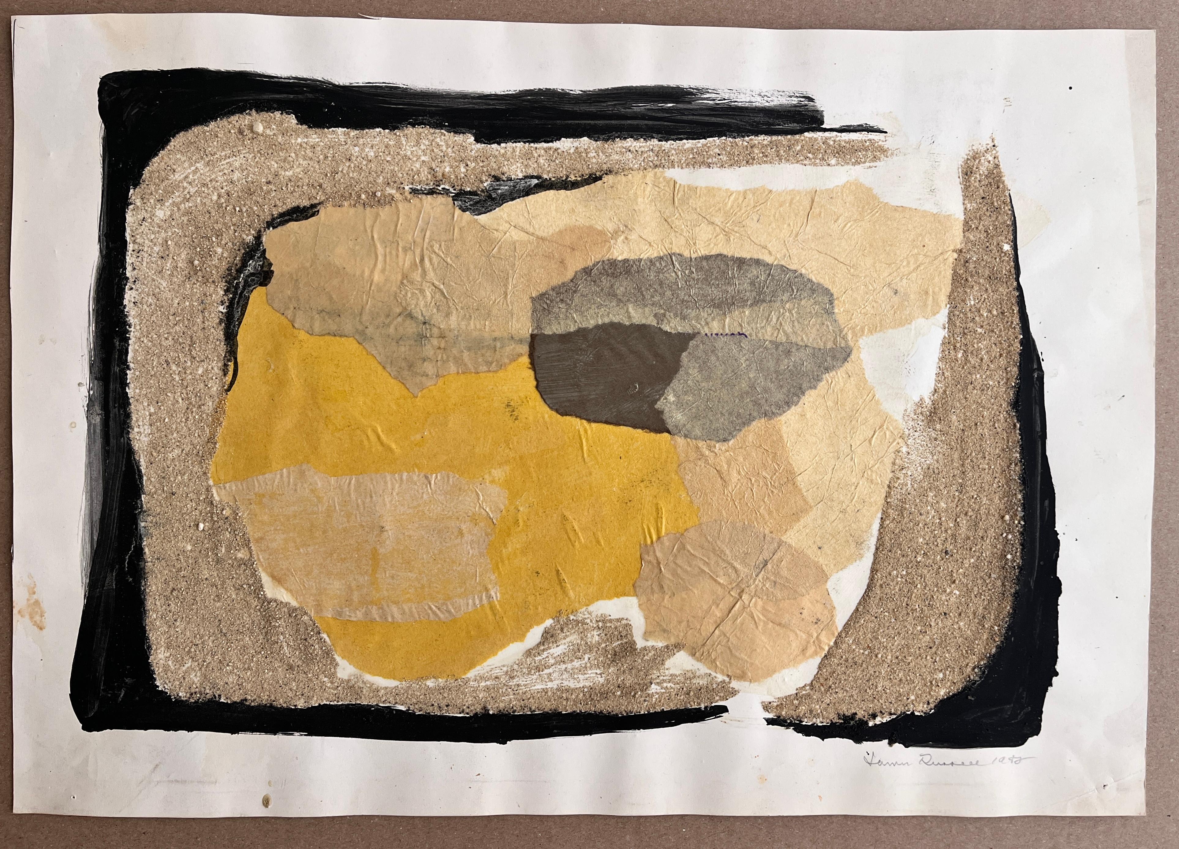 1958 Collage astratto a tecnica mista 