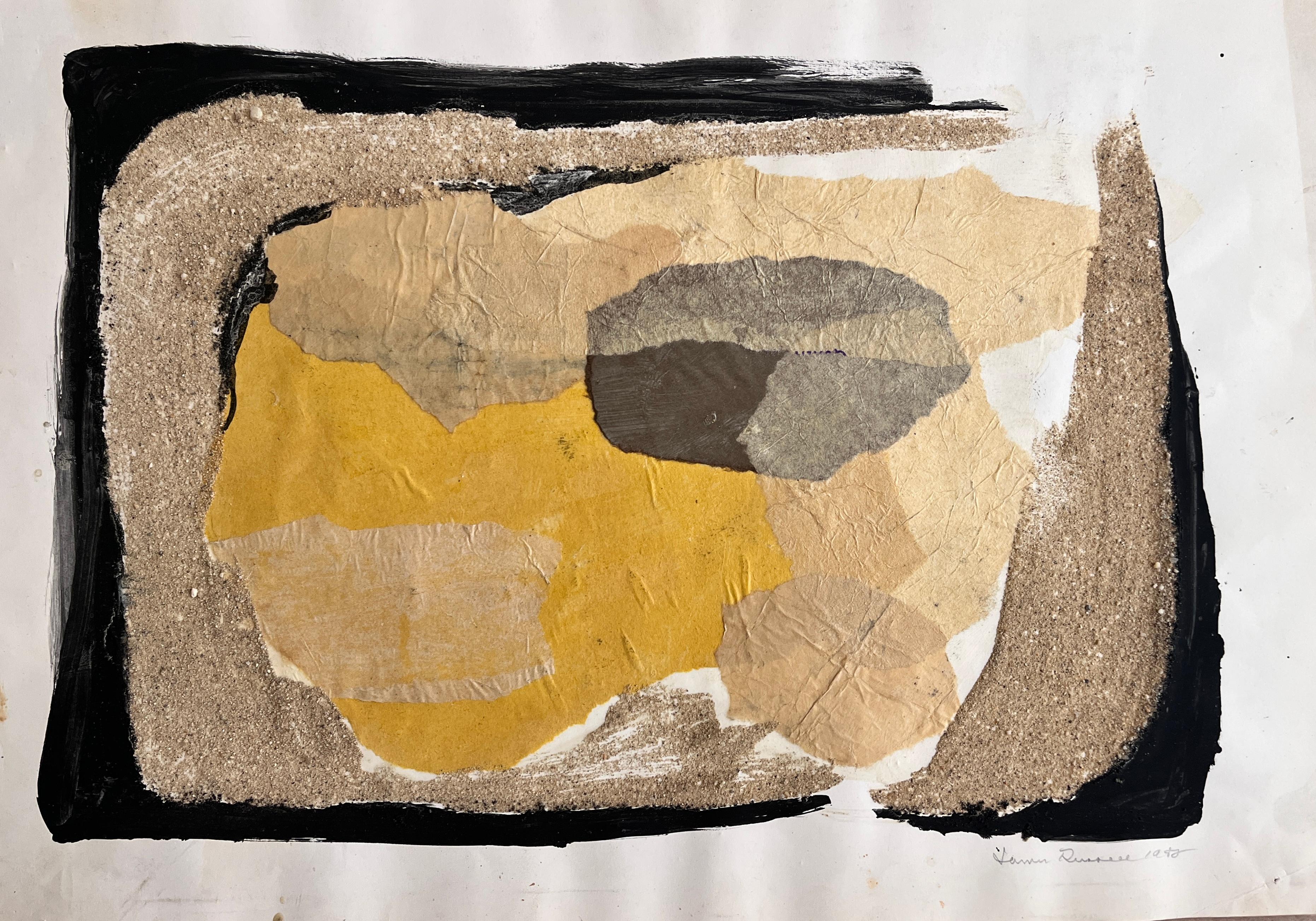 1958 Collage astratto a tecnica mista "#4"