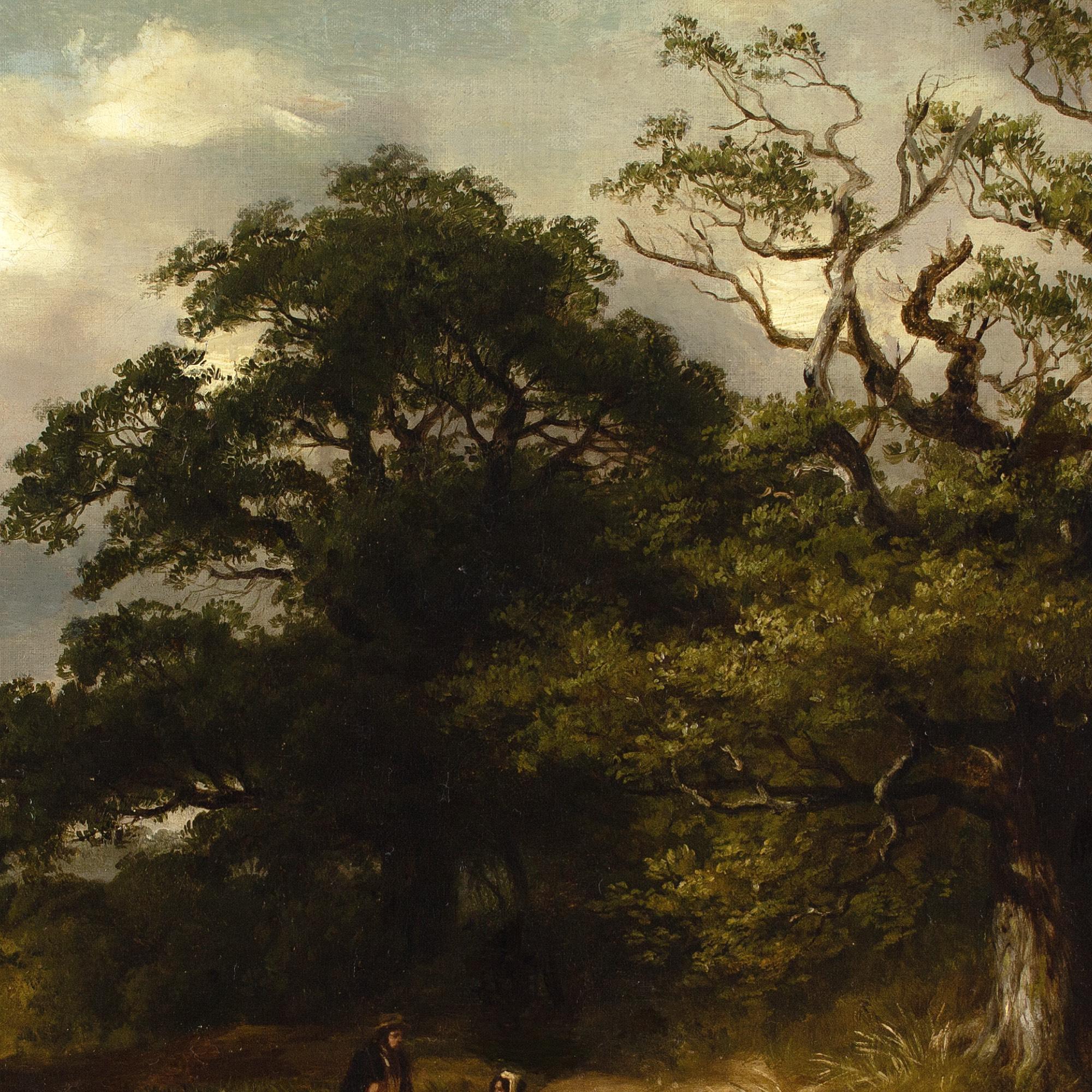 James Stark (Circle), Wooded Landscape With Country Track, Shepherd & Sheep 7