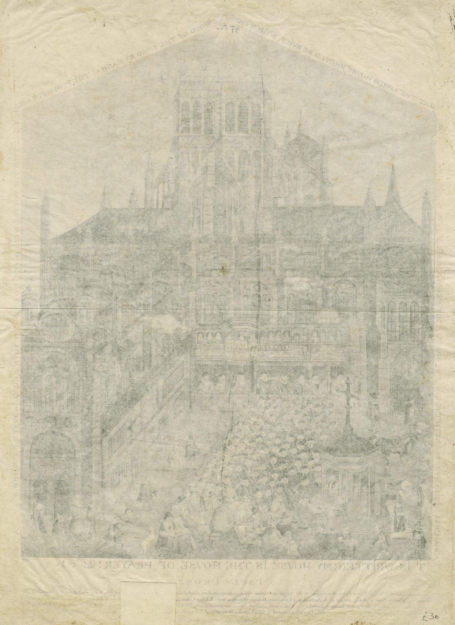 St. Pauls-Kreuz (Englische Schule), Print, von James Stow