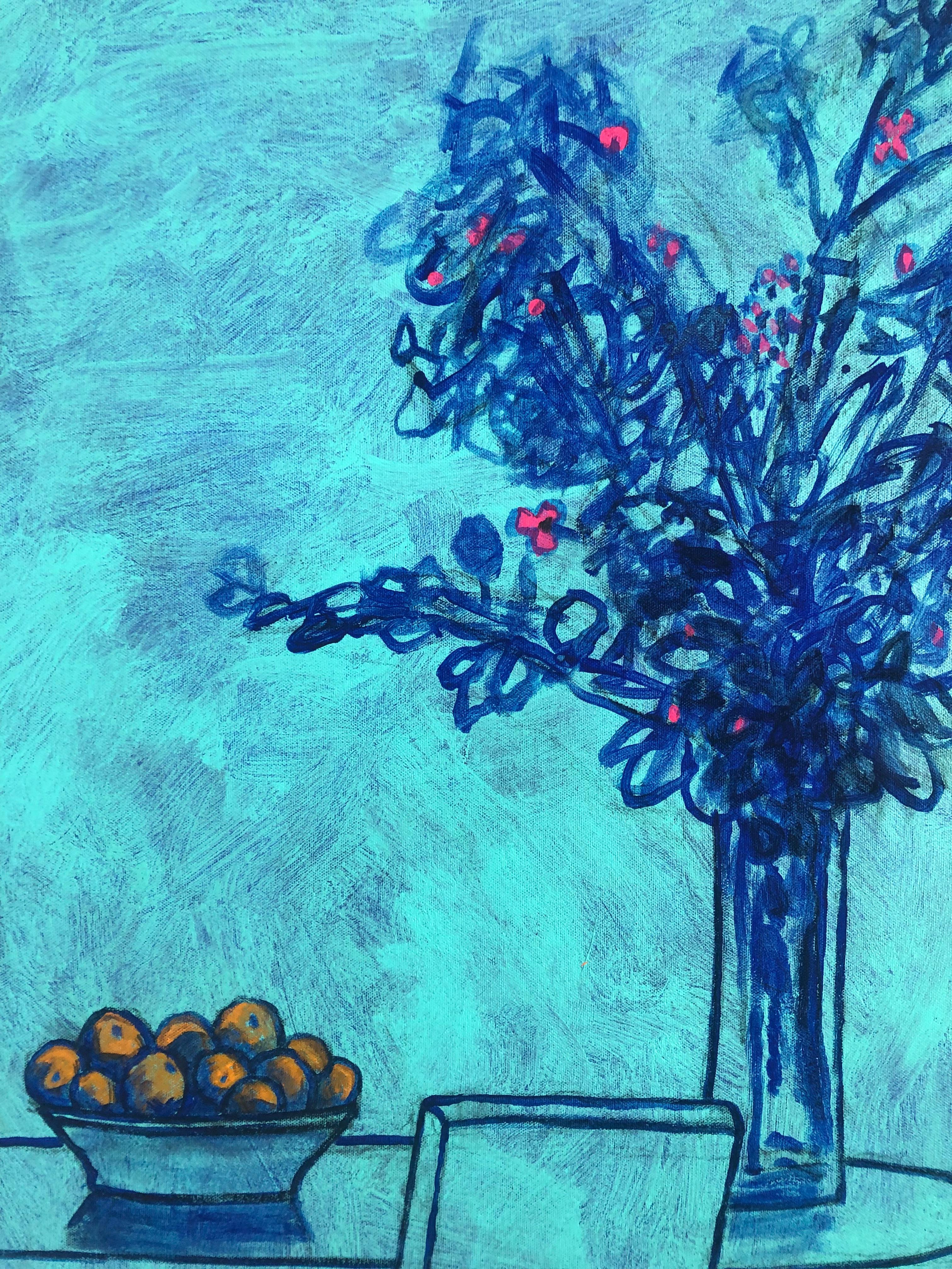 James Strombotne, Gemälde in Acryl auf Leinwand, Titel „Stillleben mit Oranges“ (Moderne) im Angebot