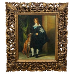 James Stuart Duque de Richmond Lebrel Pintura al óleo (After) Anthony Van Dyck 36" (36 cm)