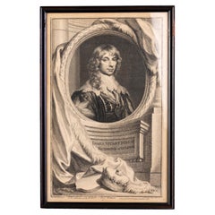 James Stuart Duke of Richmond Portrait Gravure 18e siècle 