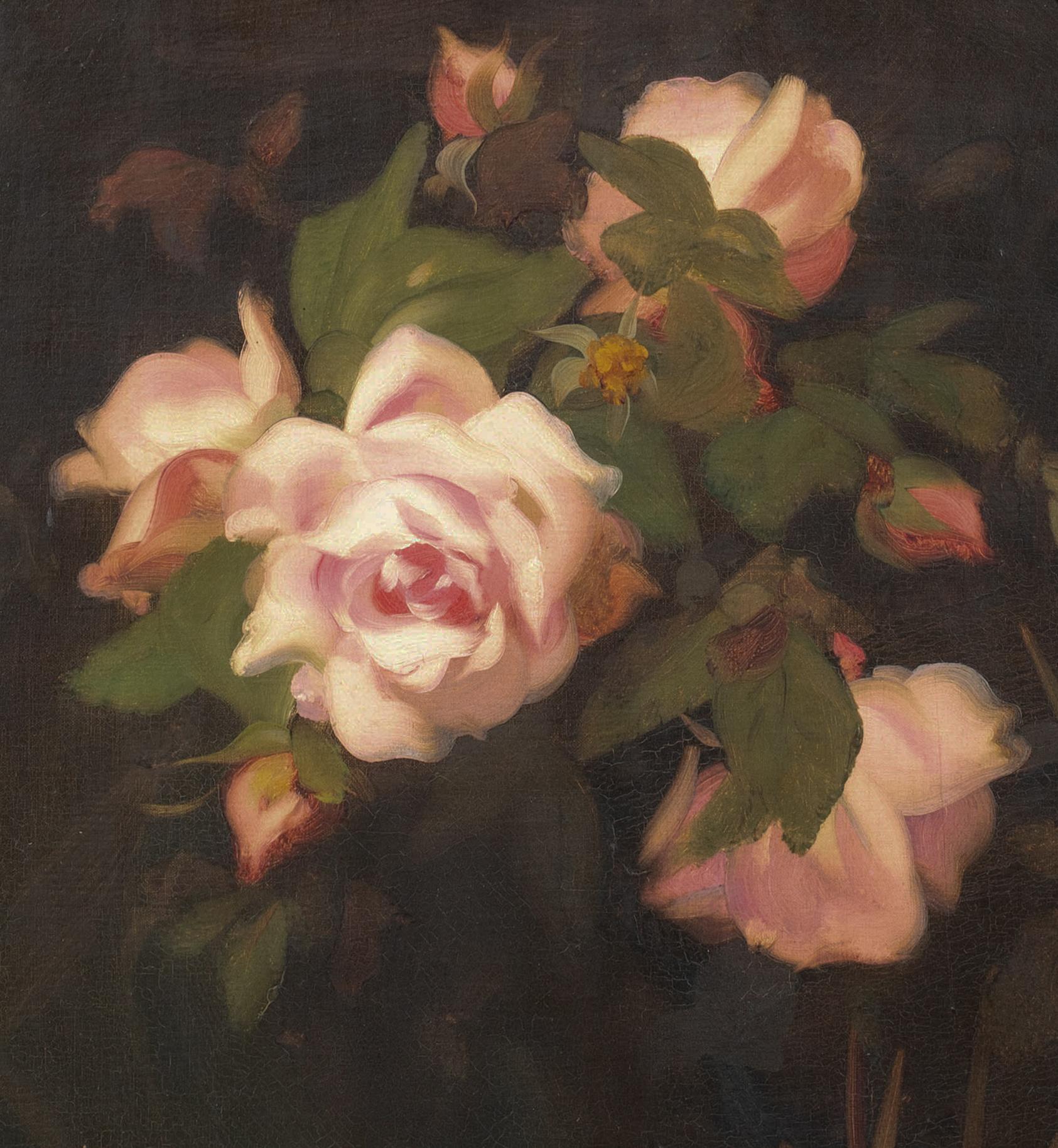 Bodegón de rosas, siglo XIX  de James Stuart Park, escocés (1862-1933) 7