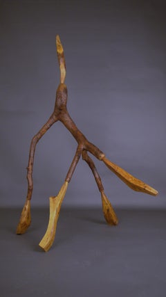 "L'homme d'histoire" fabriqué à partir du chêne de l'armoire. La Maison Blanche du Texas. Ranch LBJ