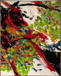 "New Address" James Suzuki, Vibrant Color Abstract Expressionist Composition