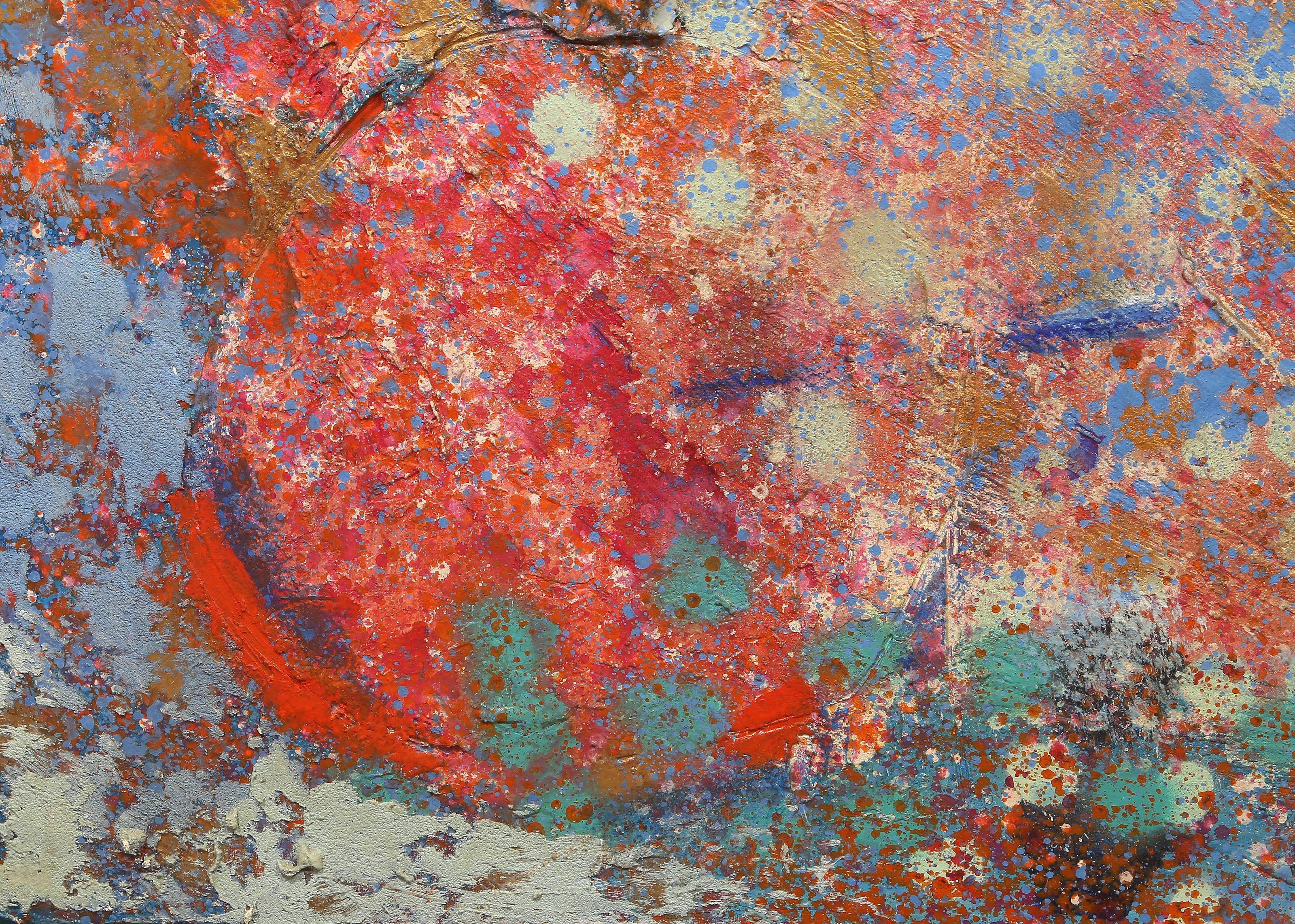 The Old Ones, Abstract Expressionist Acrylic Painting by James Hiroshi Suzuki - Brown Abstract Painting by James Suzuki
