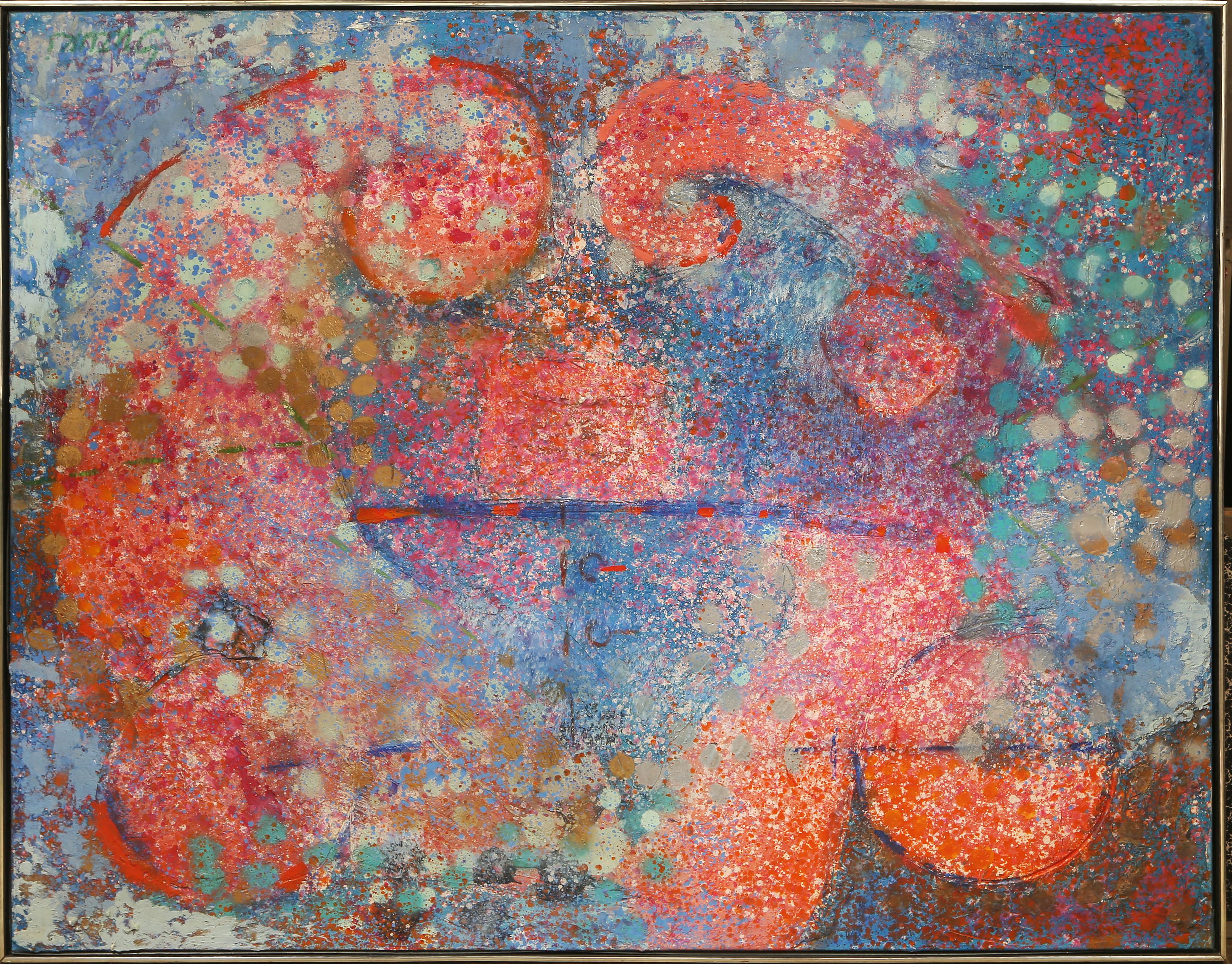 James Suzuki Abstract Painting - The Old Ones, Abstract Expressionist Acrylic Painting by James Hiroshi Suzuki