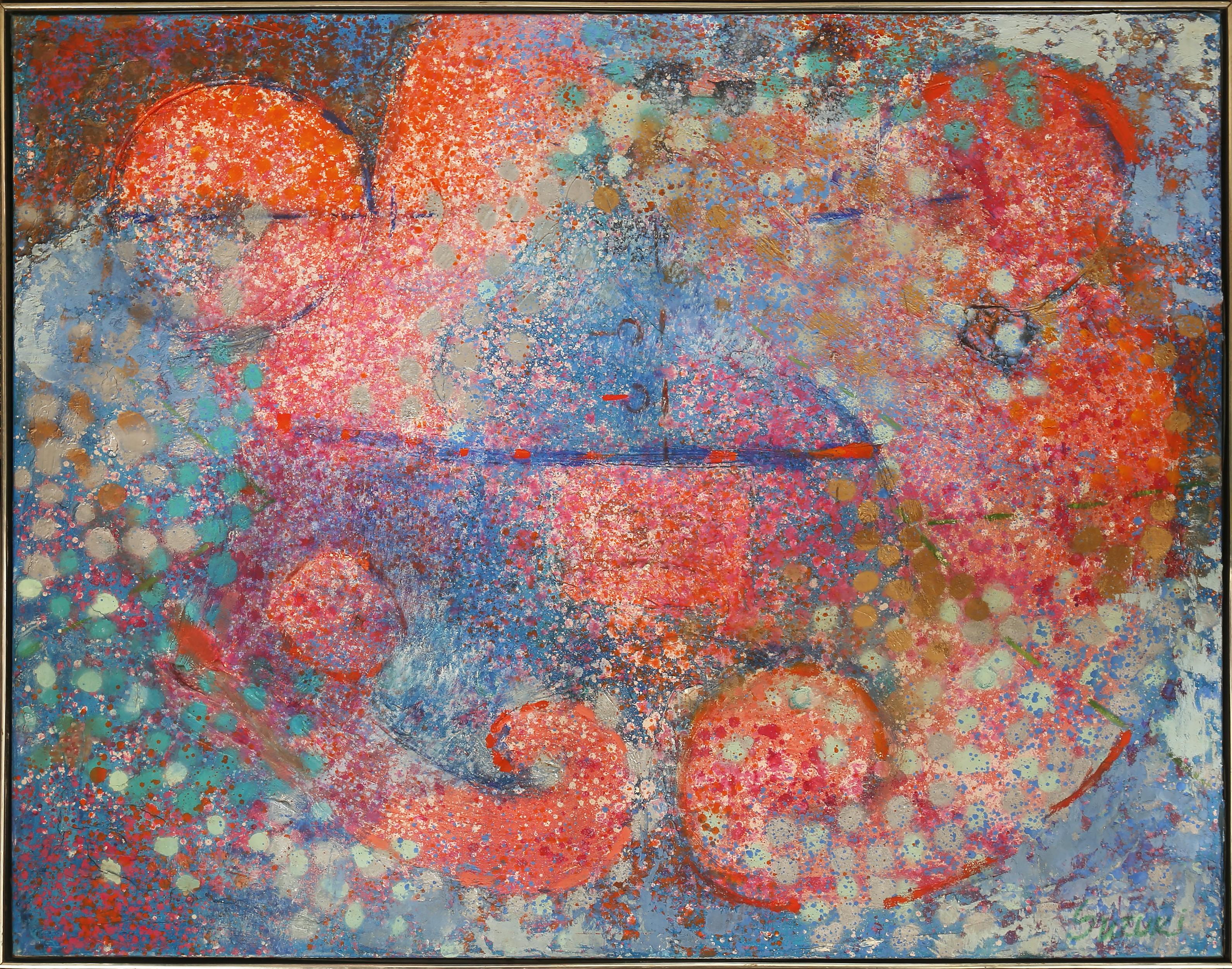 The Old Ones, peinture acrylique expressionniste abstraite de James Hiroshi Suzuki