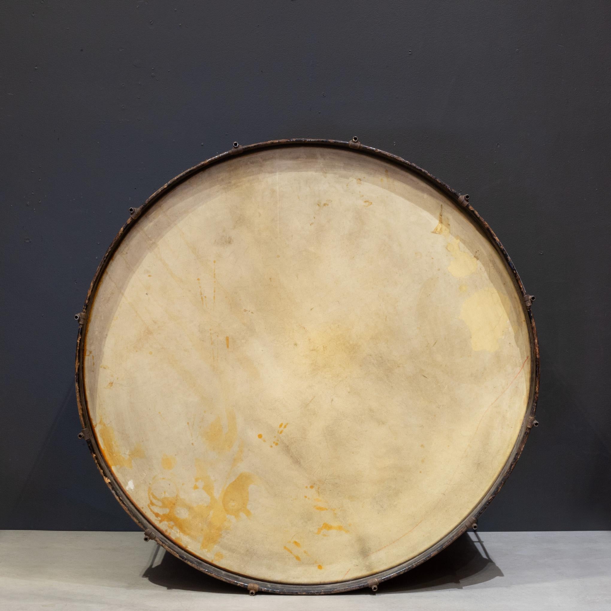 Tamburo da parata dipinto a mano della James T. Moore Memorial Band, 1940 ca. in vendita 5